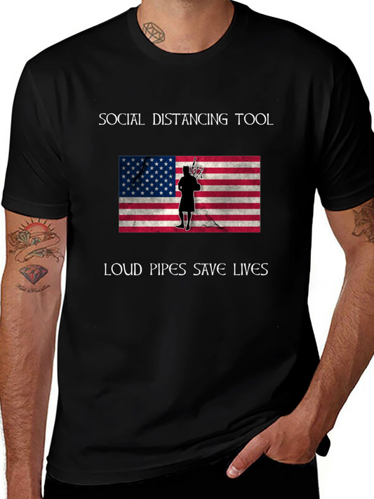 Social Distancing Loud Pipes Save Lives T-Shirt