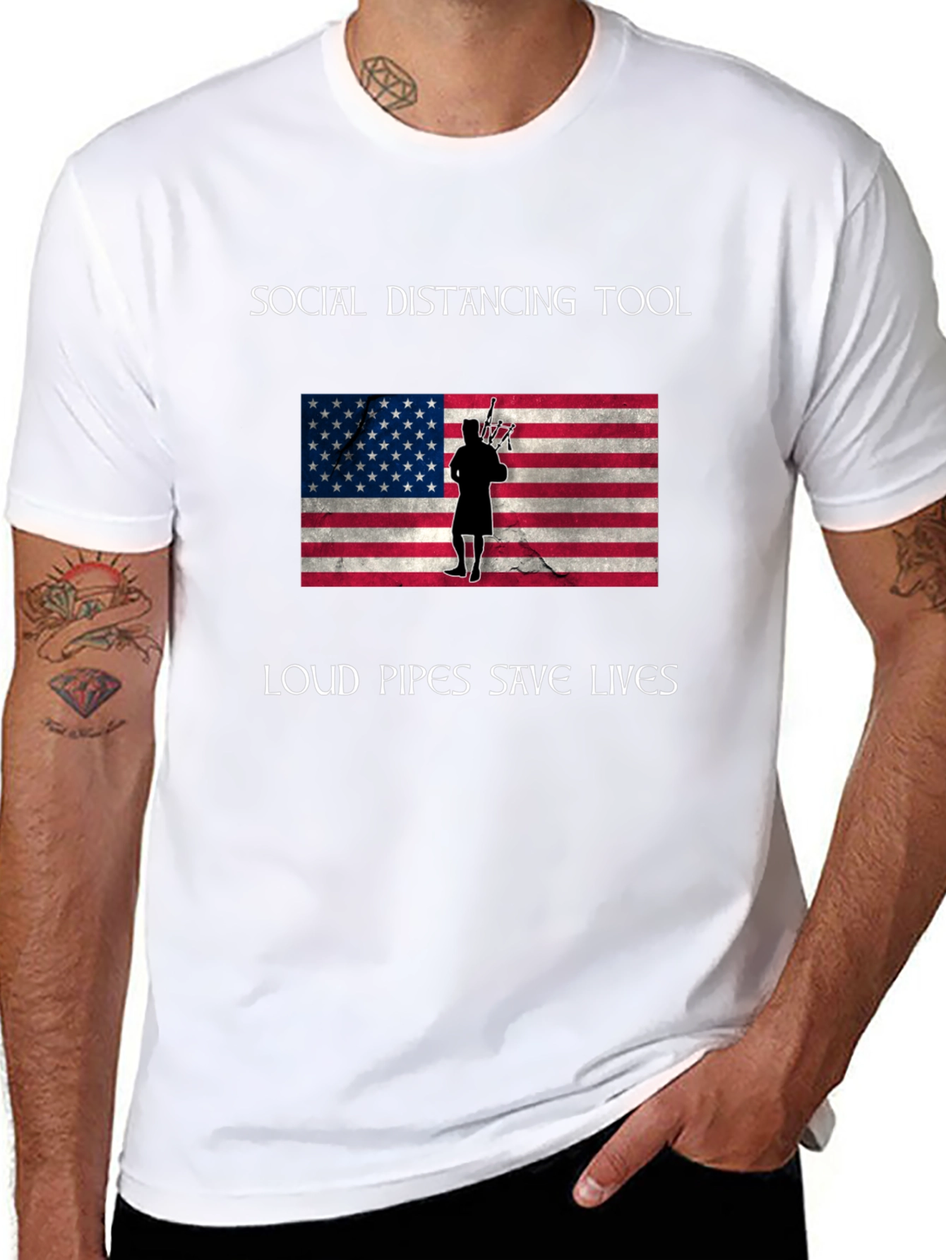 Social Distancing Loud Pipes Save Lives T-Shirt