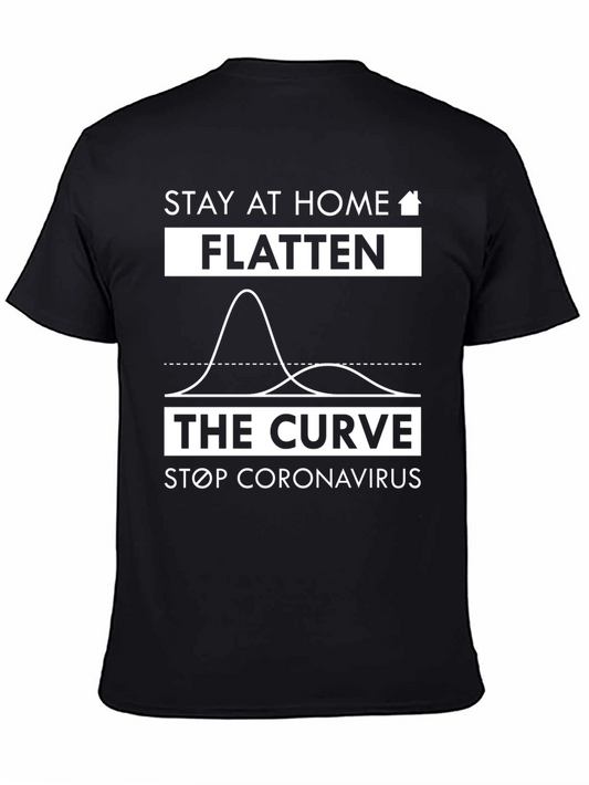 Stay at Home Flatten the Curve Graphic Tee
