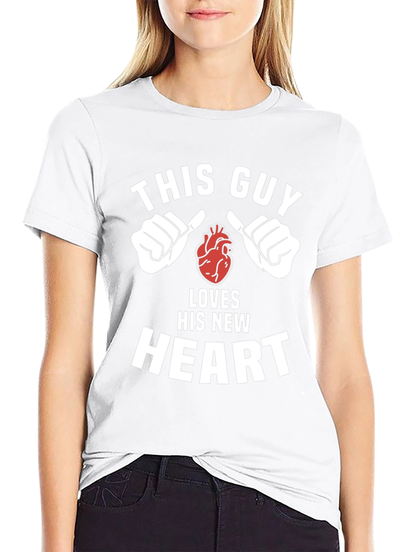 This Guy Loves His New Heart Graphic Tee