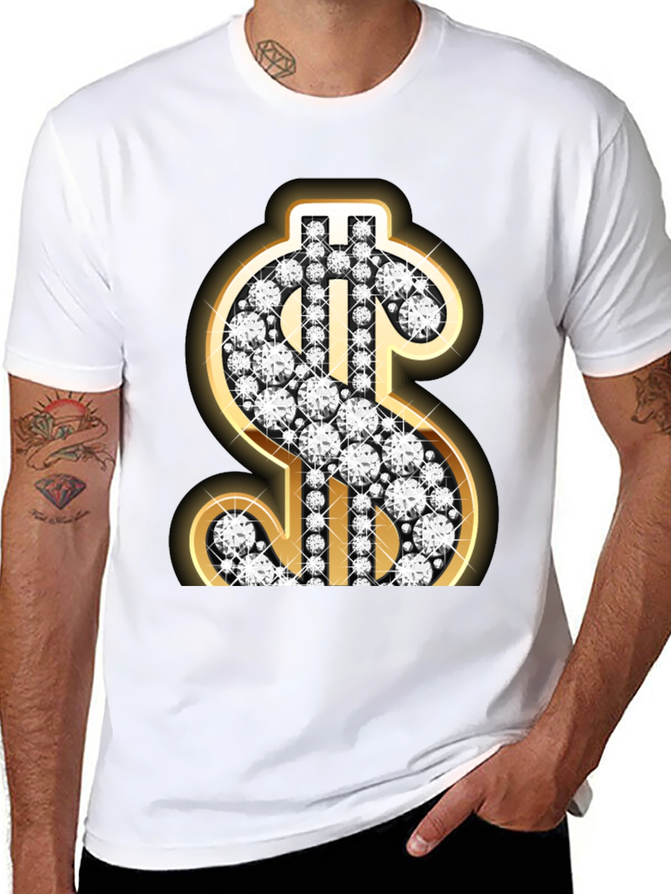 Diamond Dollar Sign Graphic Tee