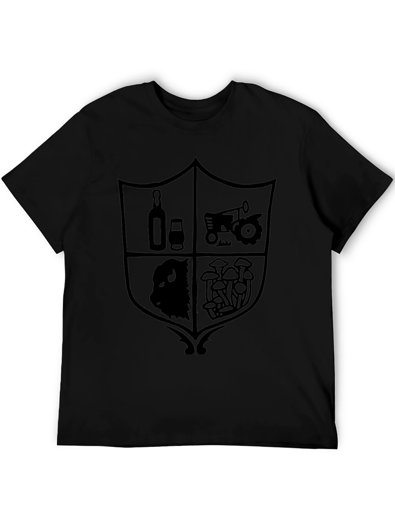 Black Crest Graphic T-Shirt
