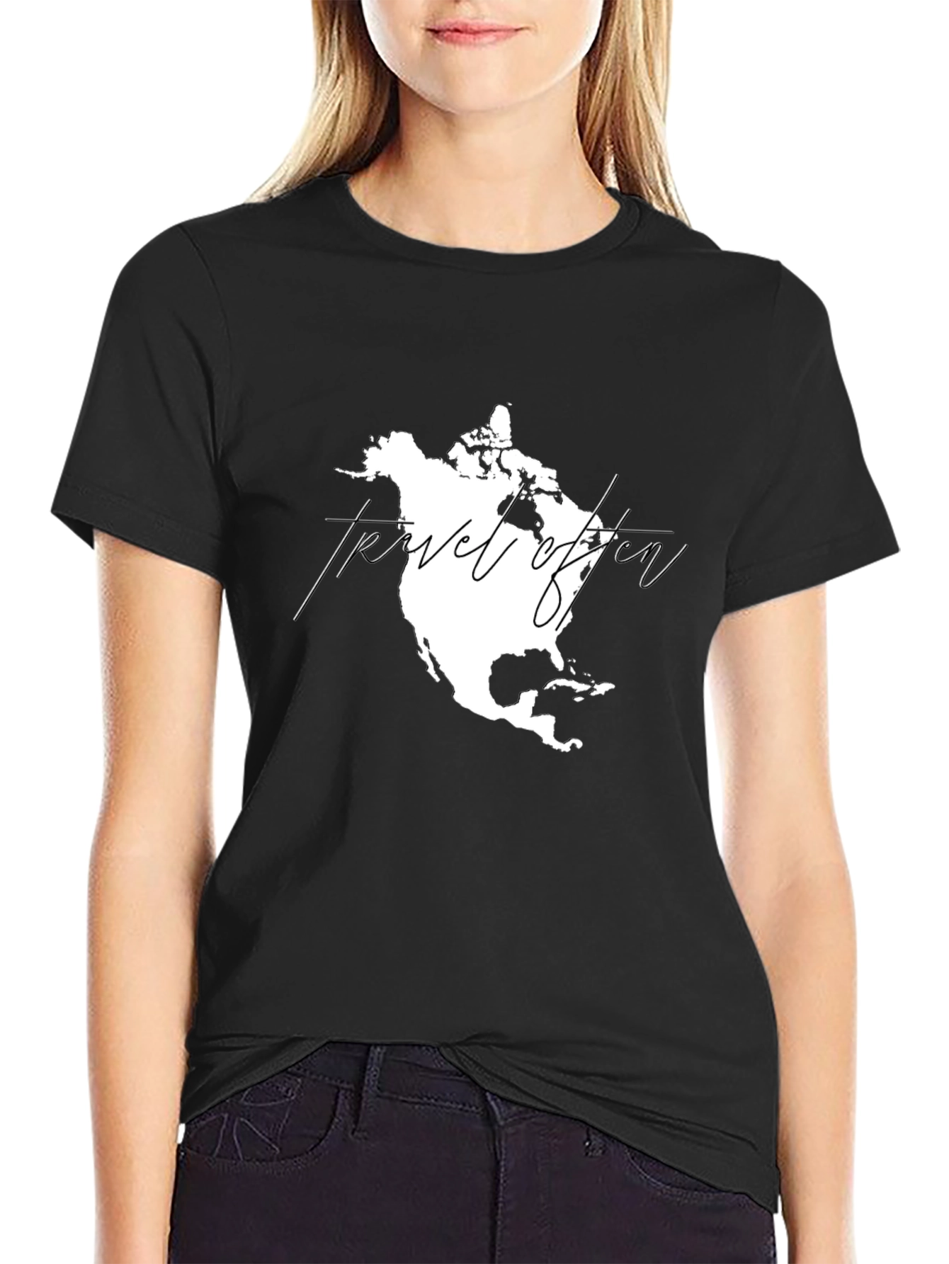 Travel Often Graphic T-Shirt - Black