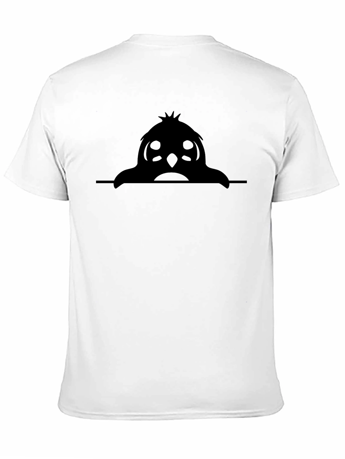 Peek-a-Boo Owl Graphic Tee - Soft Cotton Black Shirt