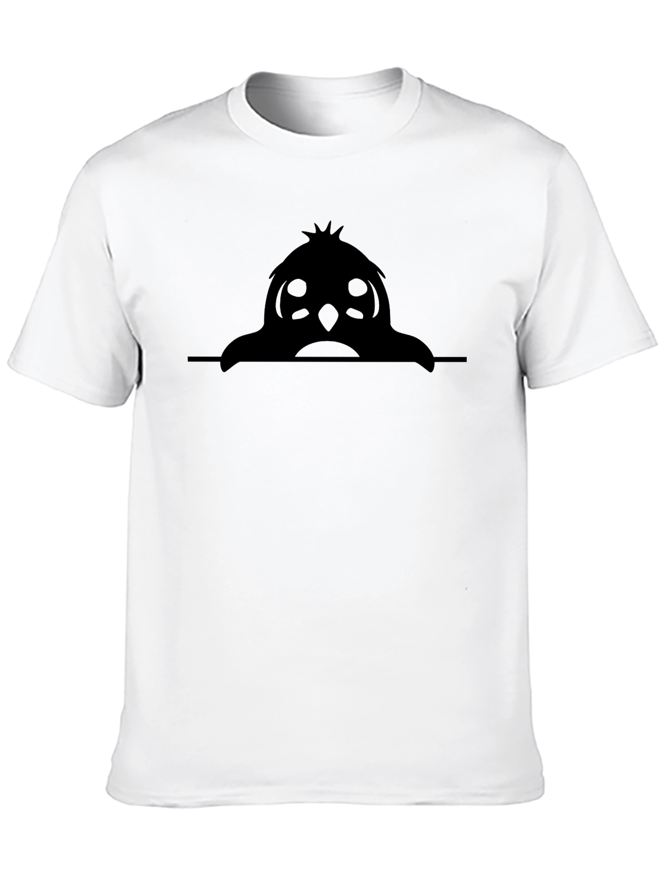 Peek-a-Boo Owl Graphic Tee - Soft Cotton Black Shirt