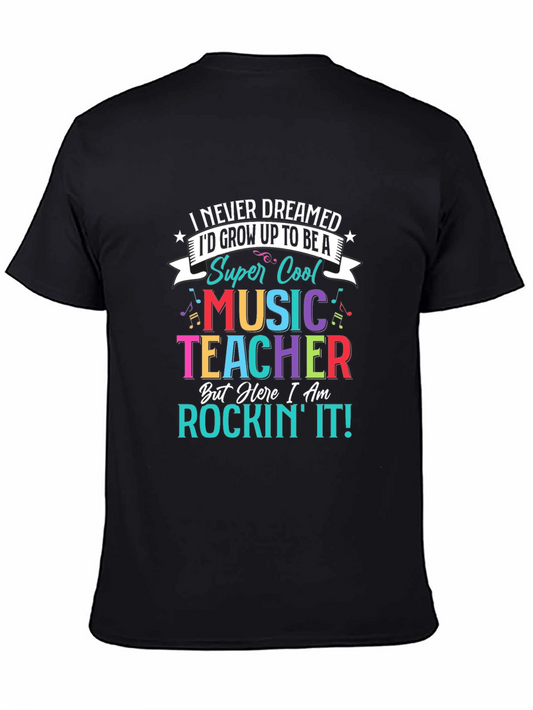 Super Cool Music Teacher Graphic T-Shirt