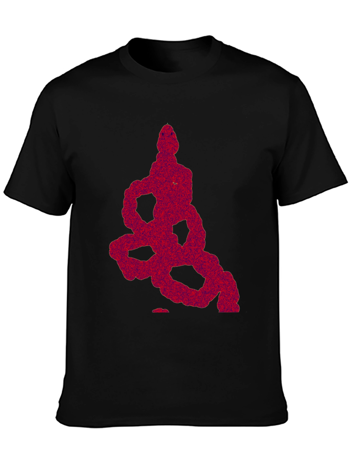 Abstract Snake Graphic Tee - Mens Black T-Shirt