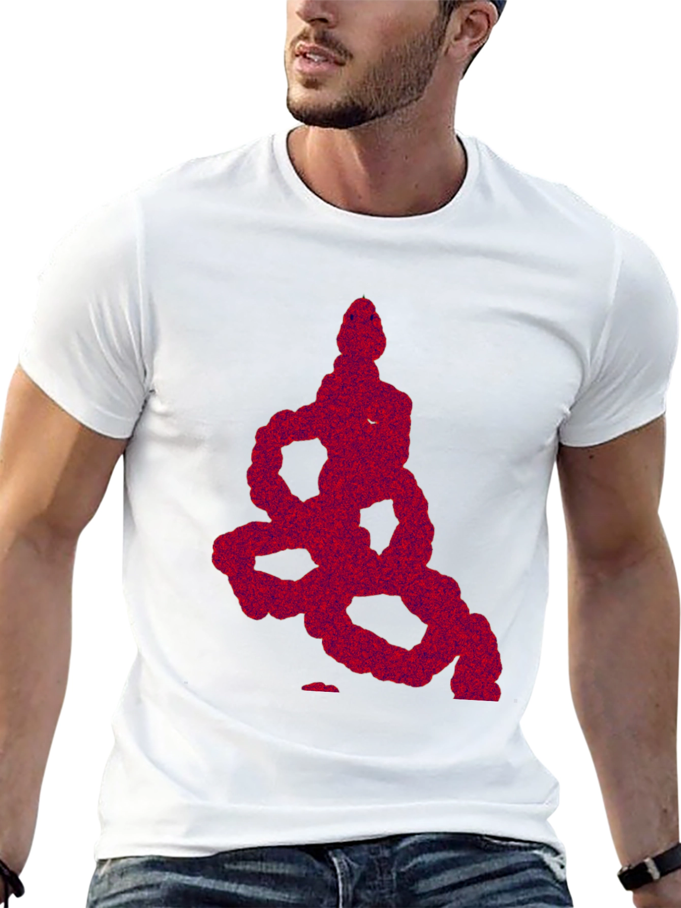 Abstract Snake Graphic Tee - Mens Black T-Shirt