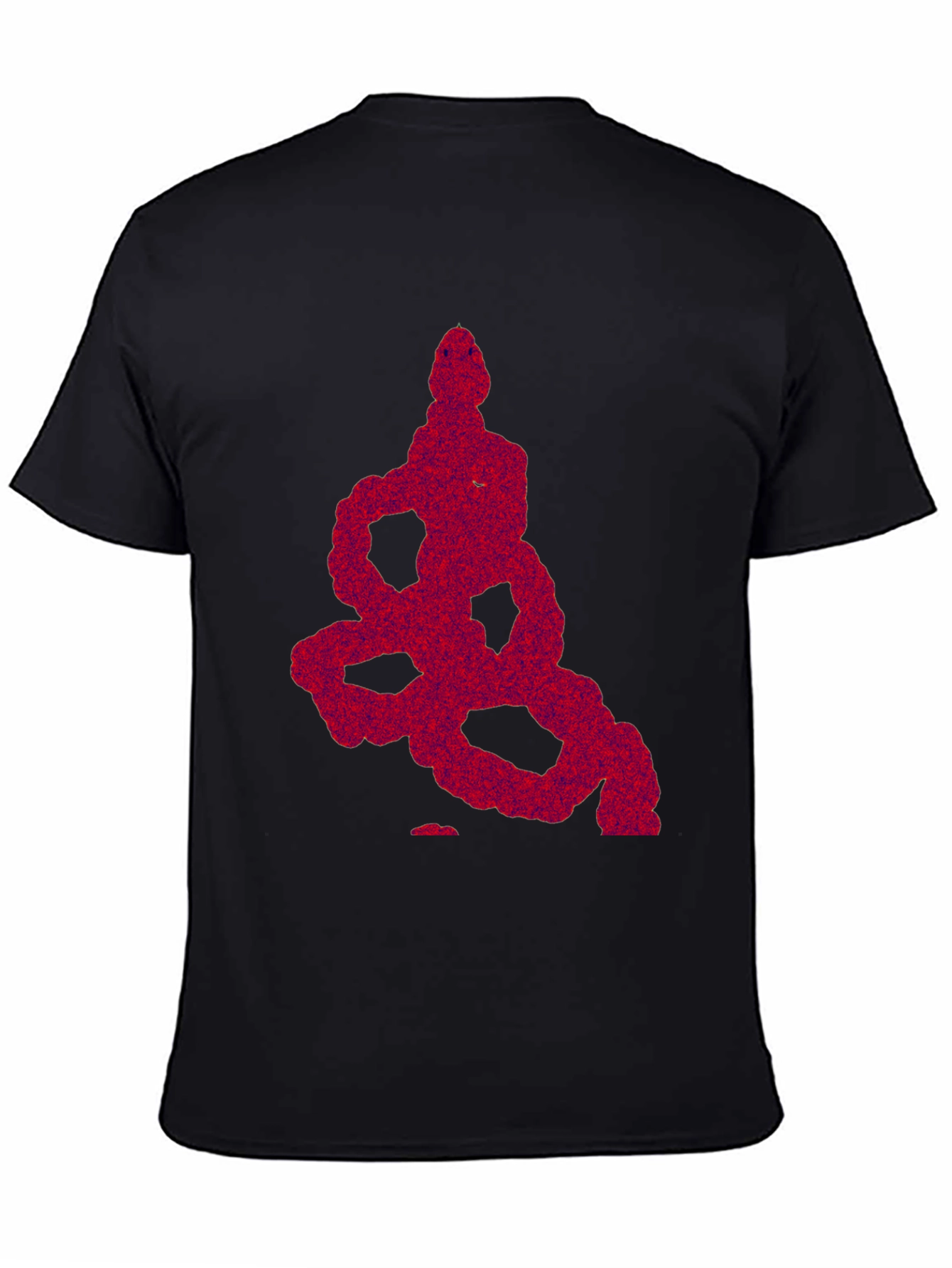 Abstract Snake Graphic Tee - Mens Black T-Shirt
