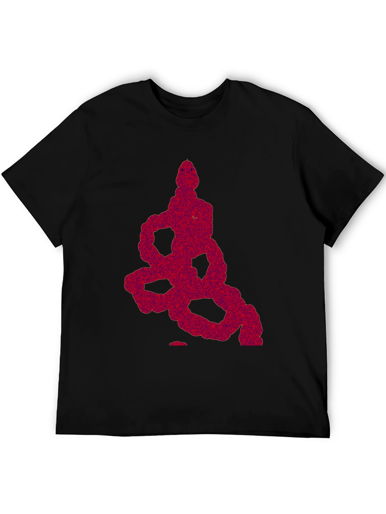 Abstract Snake Graphic Tee - Mens Black T-Shirt