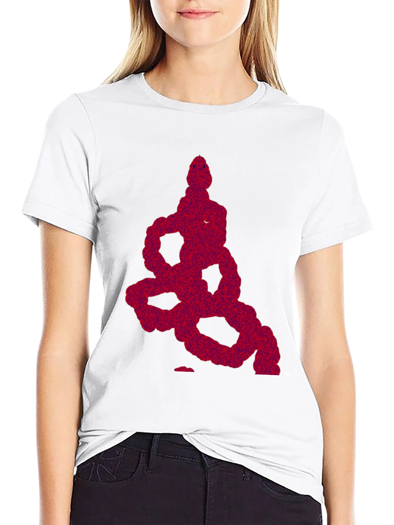 Abstract Snake Graphic Tee - Mens Black T-Shirt