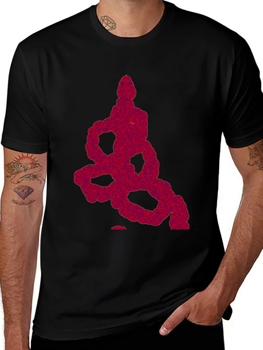 Abstract Snake Graphic Tee - Mens Black T-Shirt