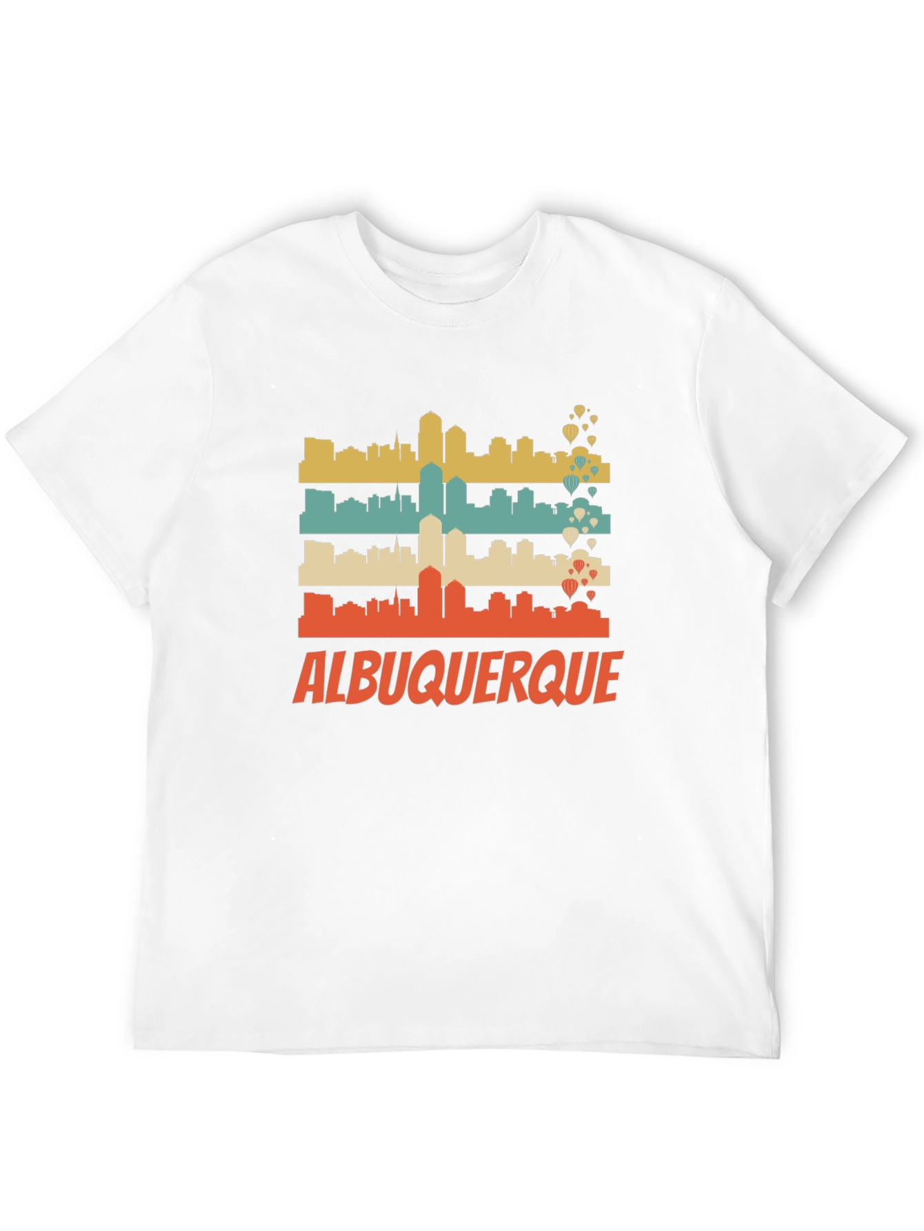Albuquerque Skyline Graphic Tee - Retro Style
