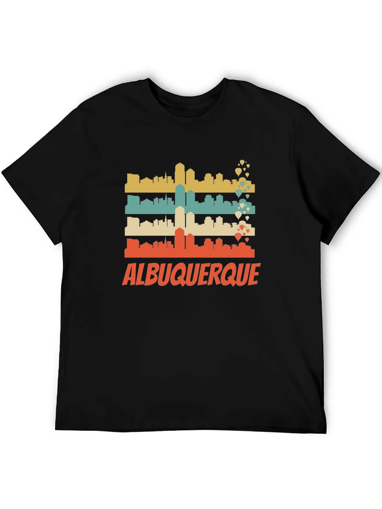 Albuquerque Skyline Graphic Tee - Retro Style