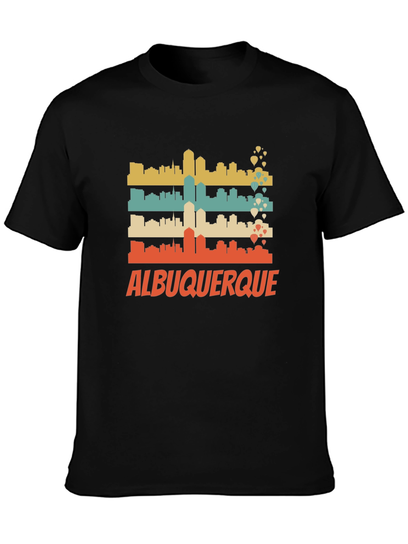 Albuquerque Skyline Graphic Tee - Retro Style