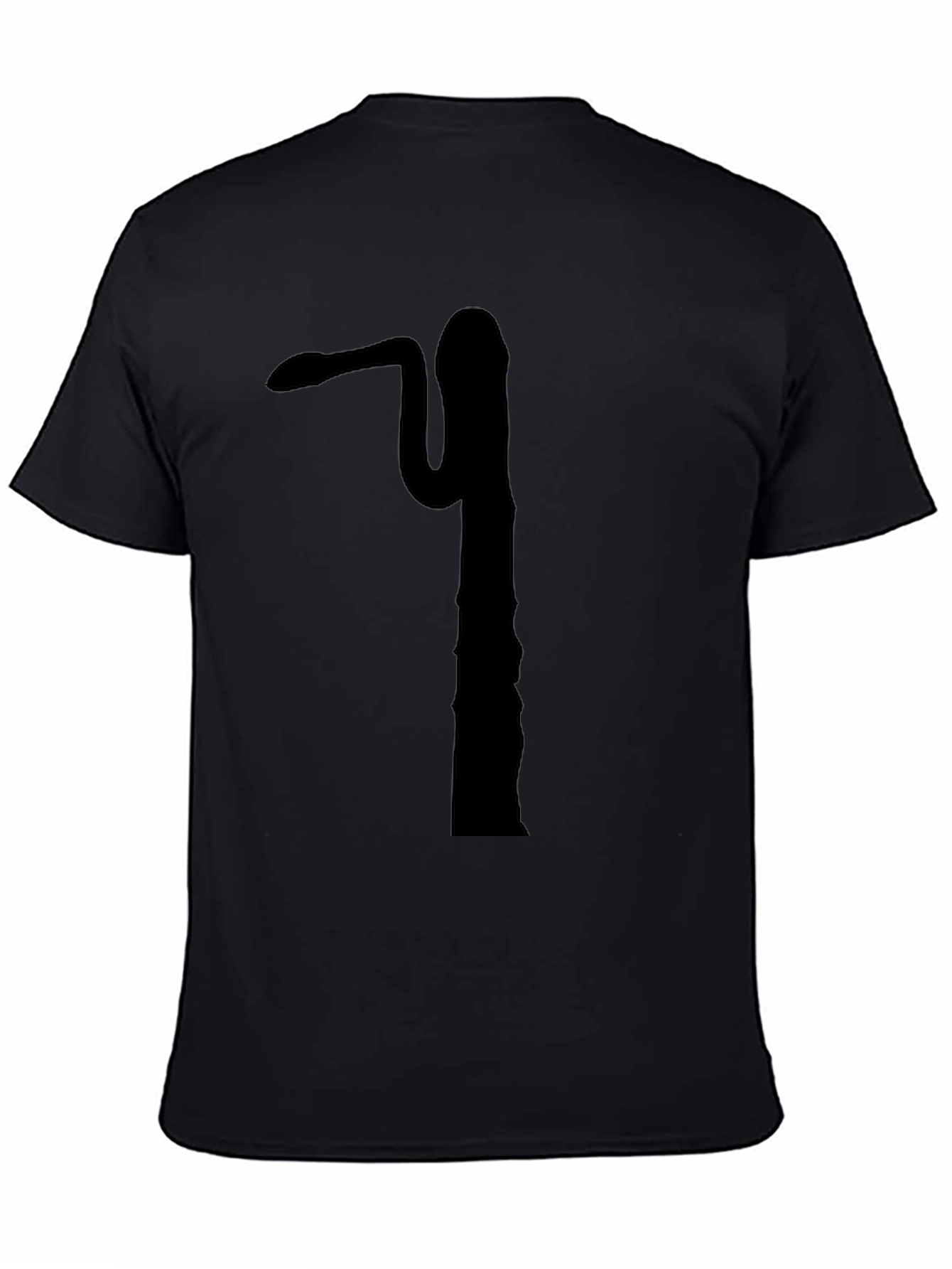 Mens Novelty Snake Graphic Print Black Tee