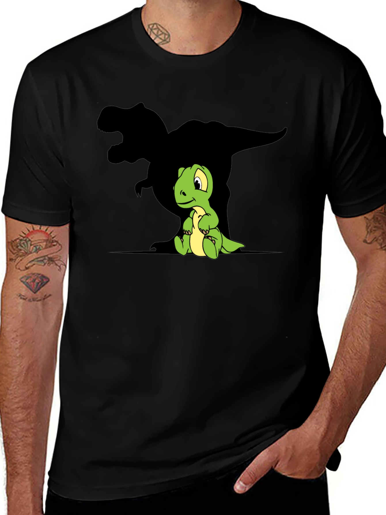 Cute Dino T-Shirt - Fearsome Shadow Adorable Style