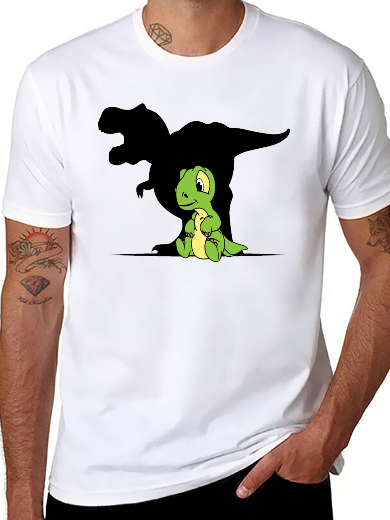 Cute Dino T-Shirt - Fearsome Shadow Adorable Style