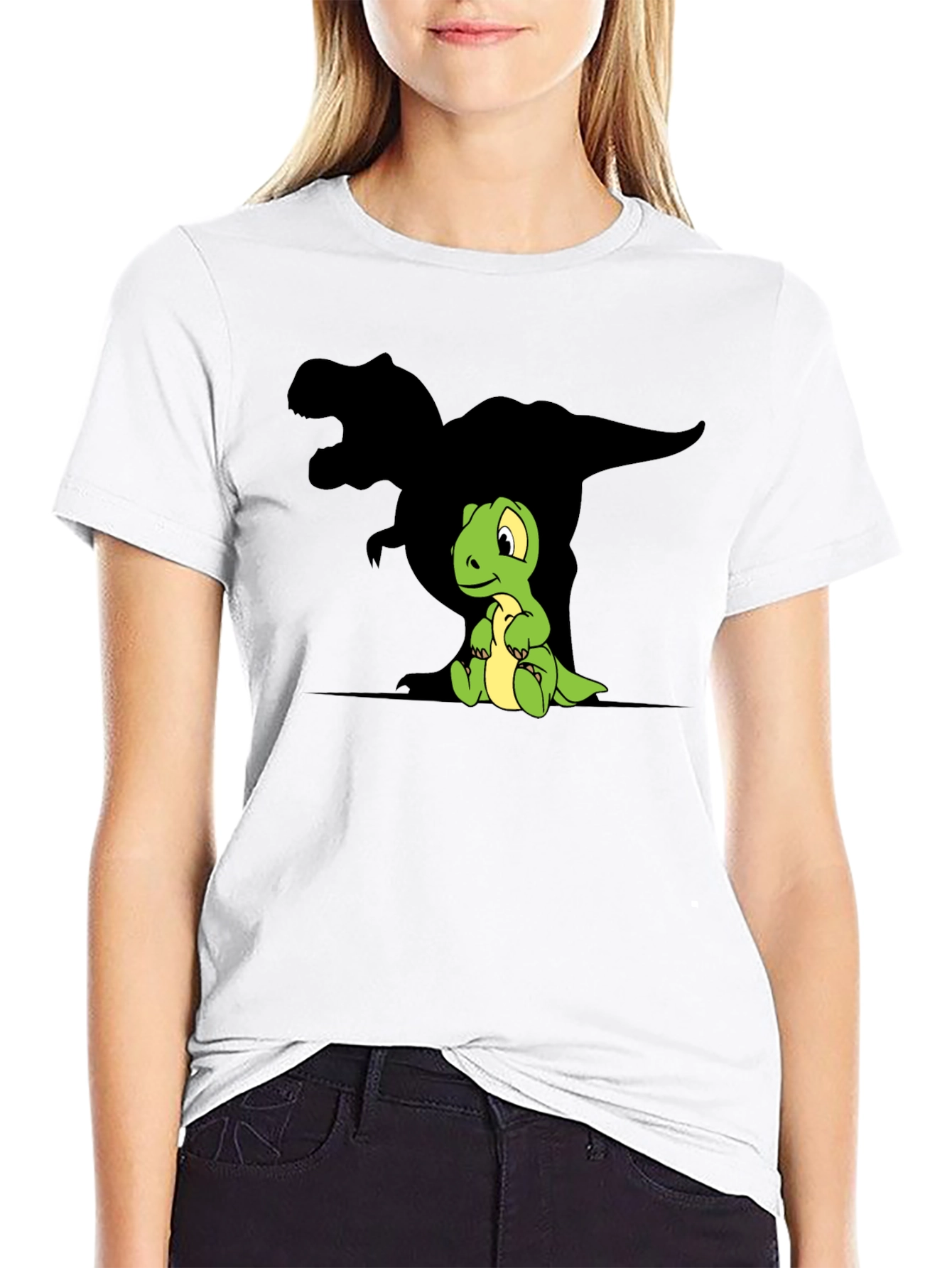 Cute Dino T-Shirt - Fearsome Shadow Adorable Style
