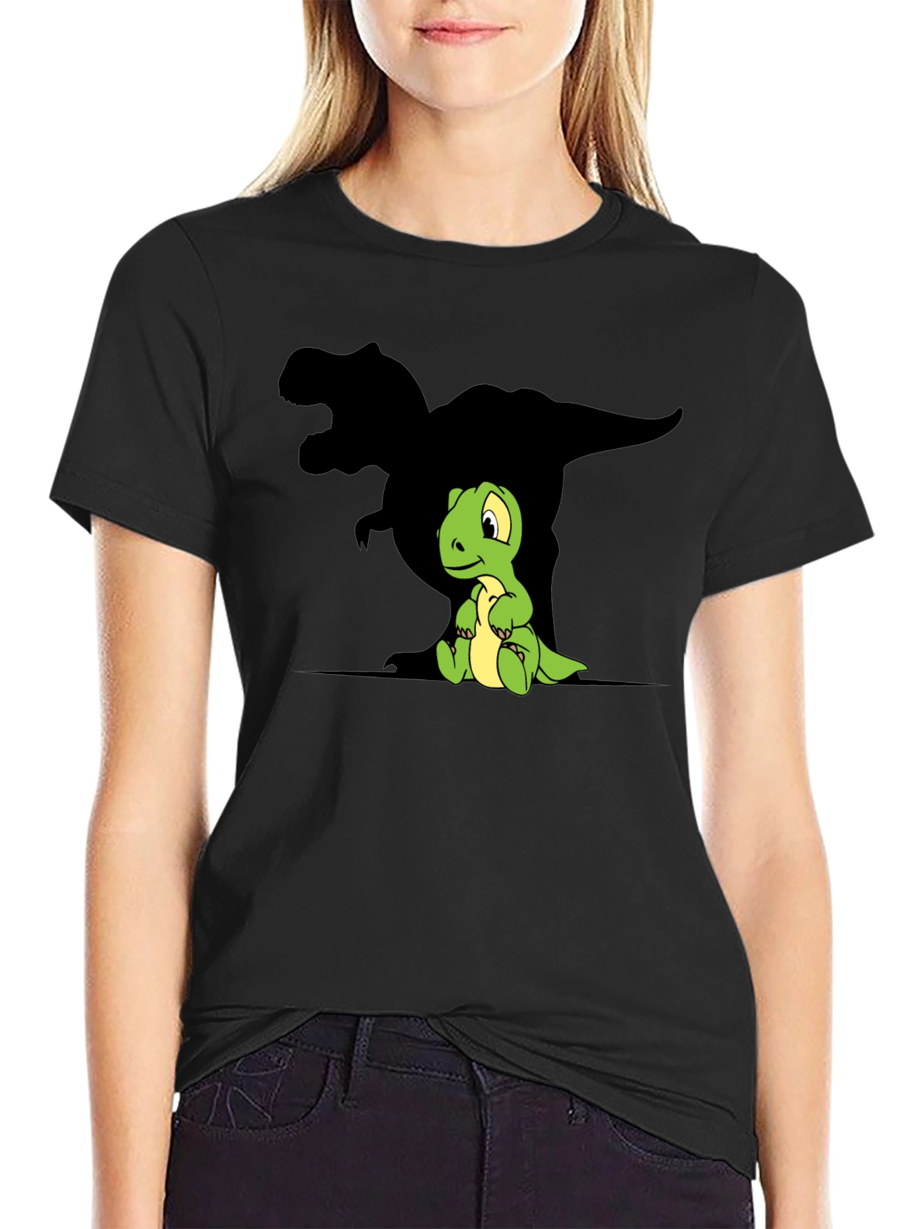 Cute Dino T-Shirt - Fearsome Shadow Adorable Style