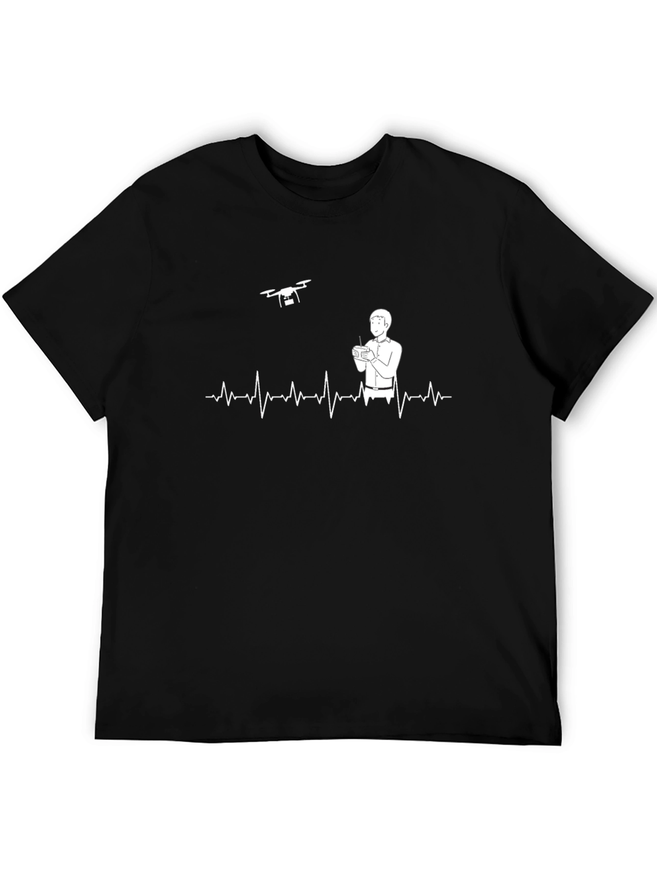 Drone Pilot ECG Heartbeat T-Shirt
