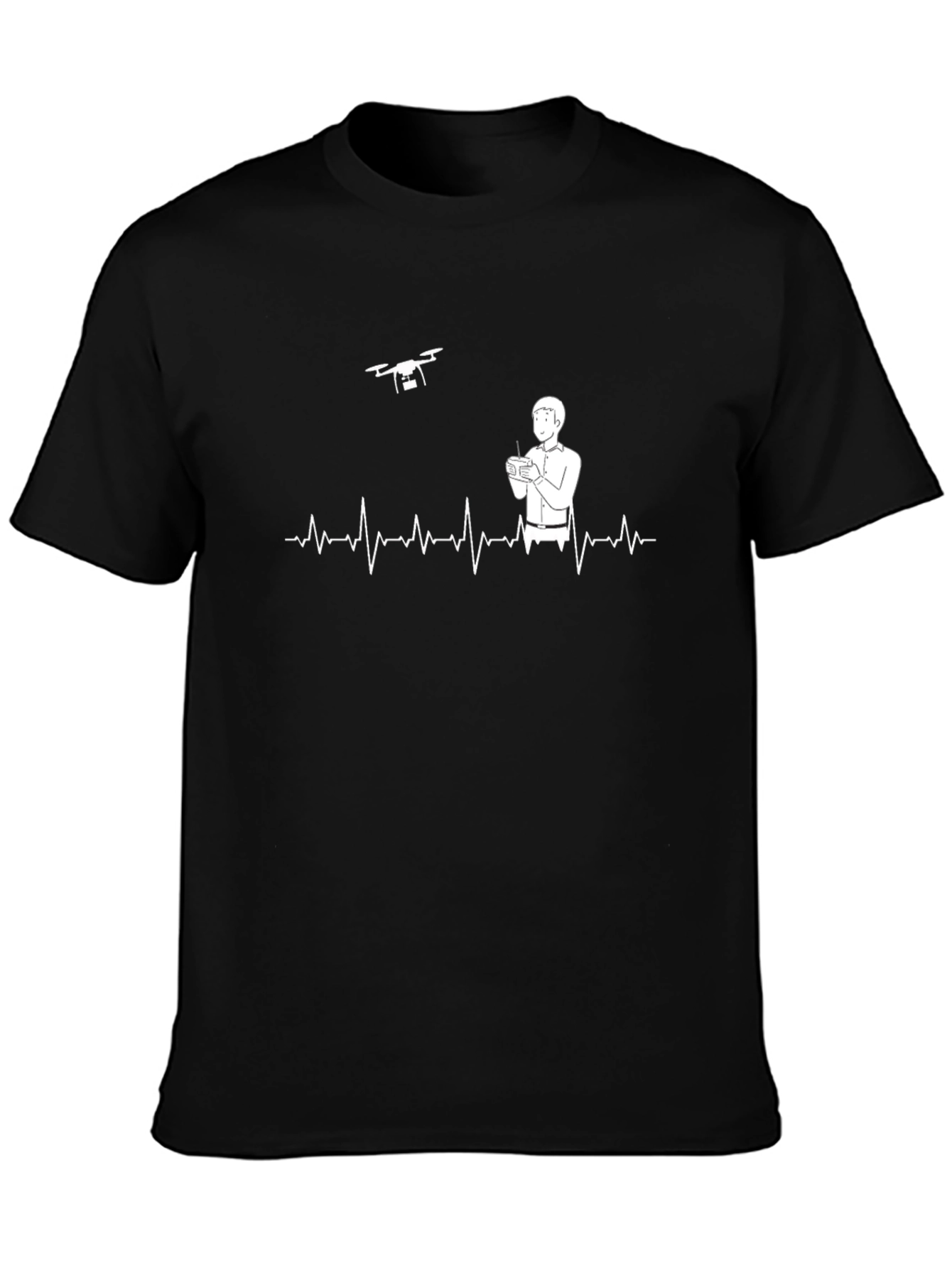 Drone Pilot ECG Heartbeat T-Shirt