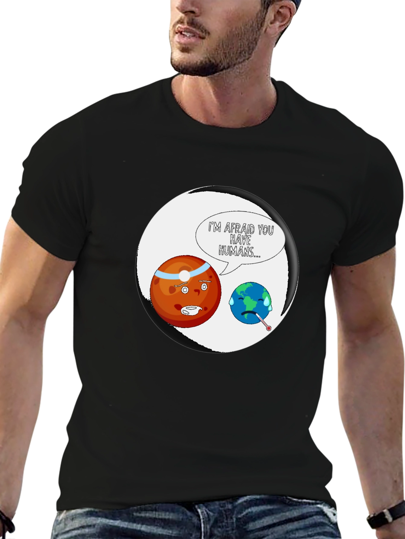 Earth Sick Human Funny T-Shirt