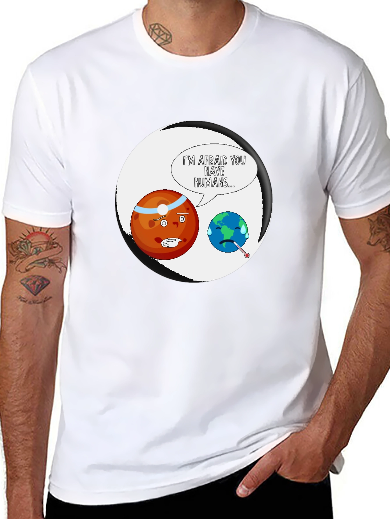 Earth Sick Human Funny T-Shirt