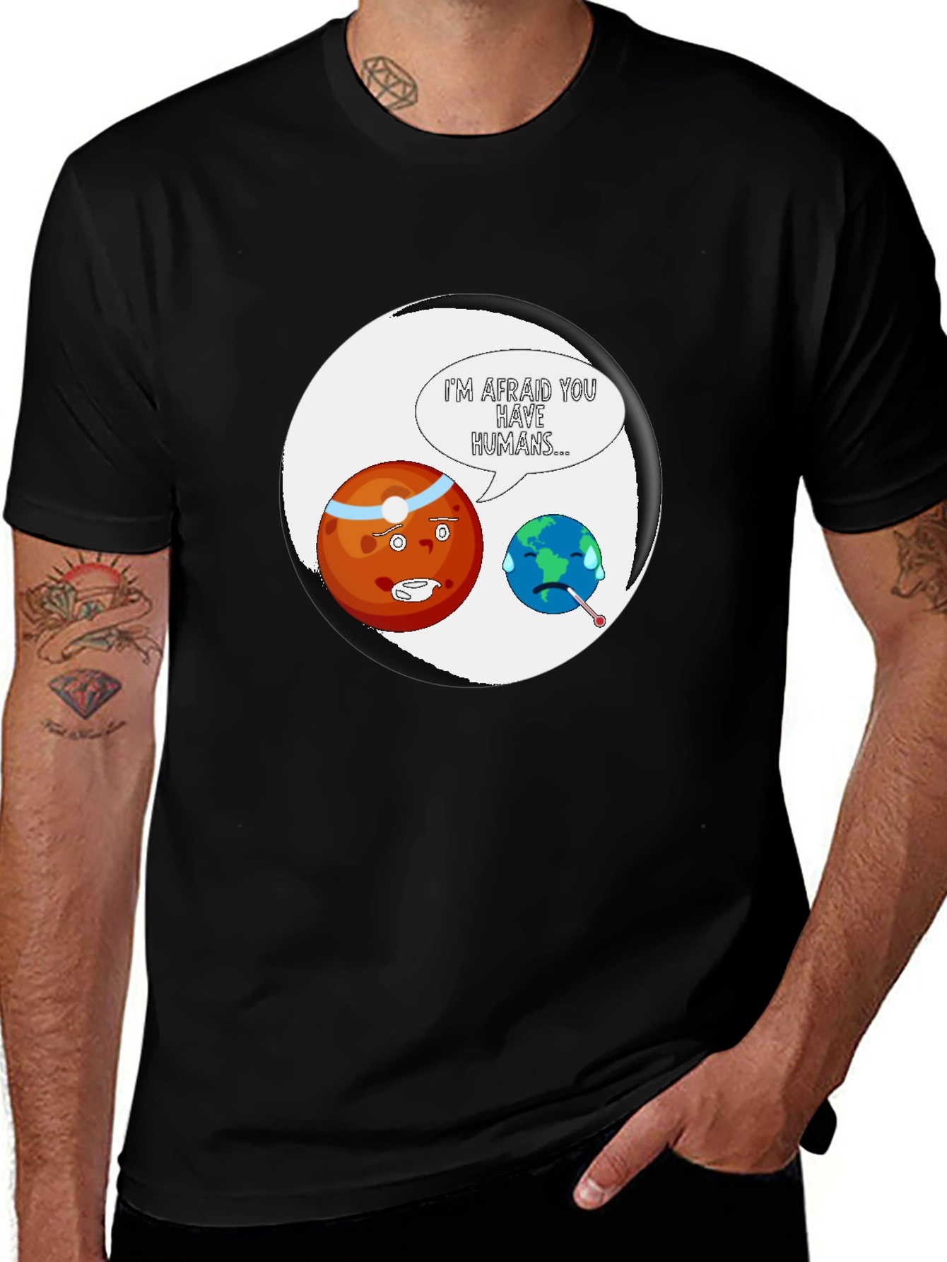 Earth Sick Human Funny T-Shirt