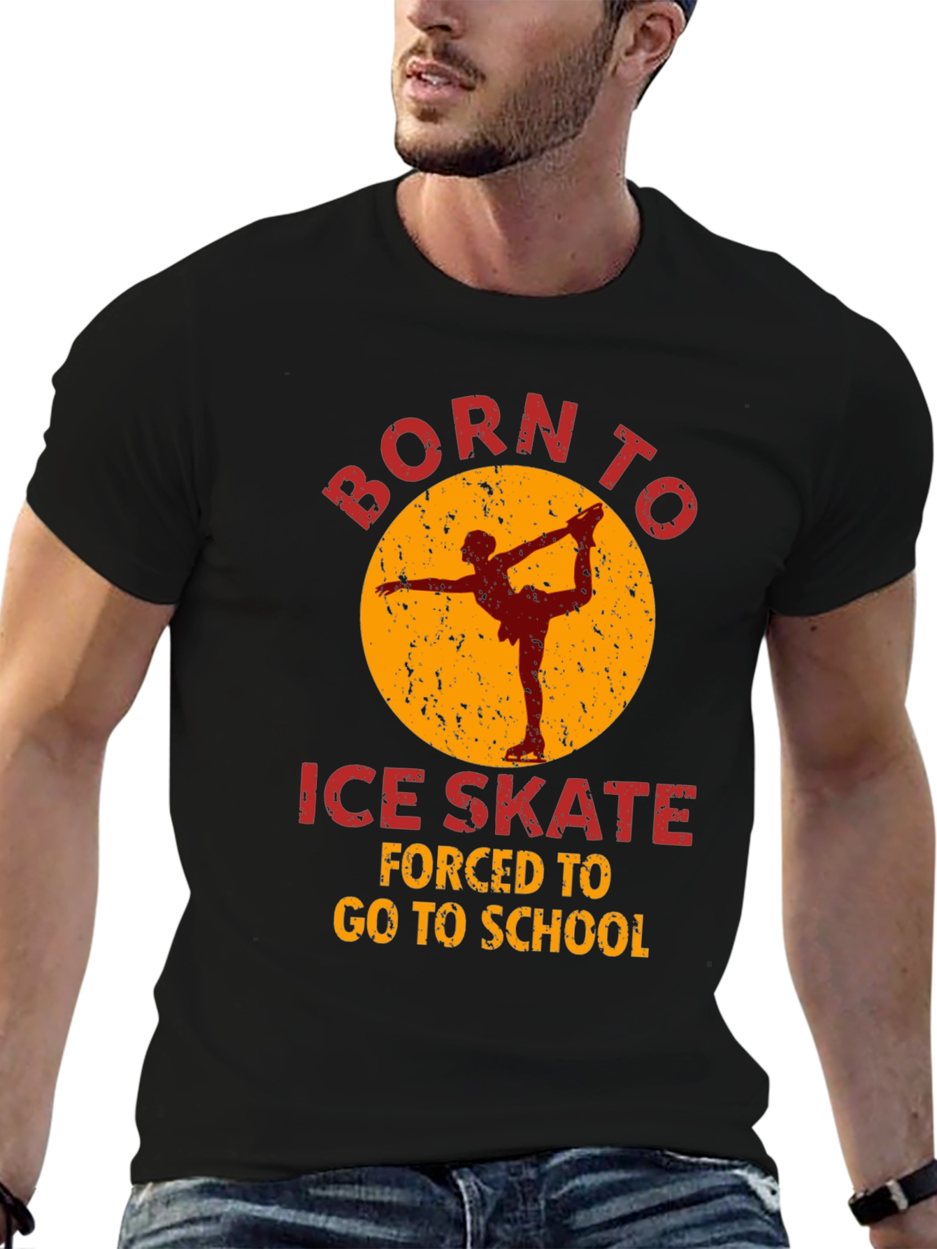 Born To Ice Skate Graphic T-Shirt