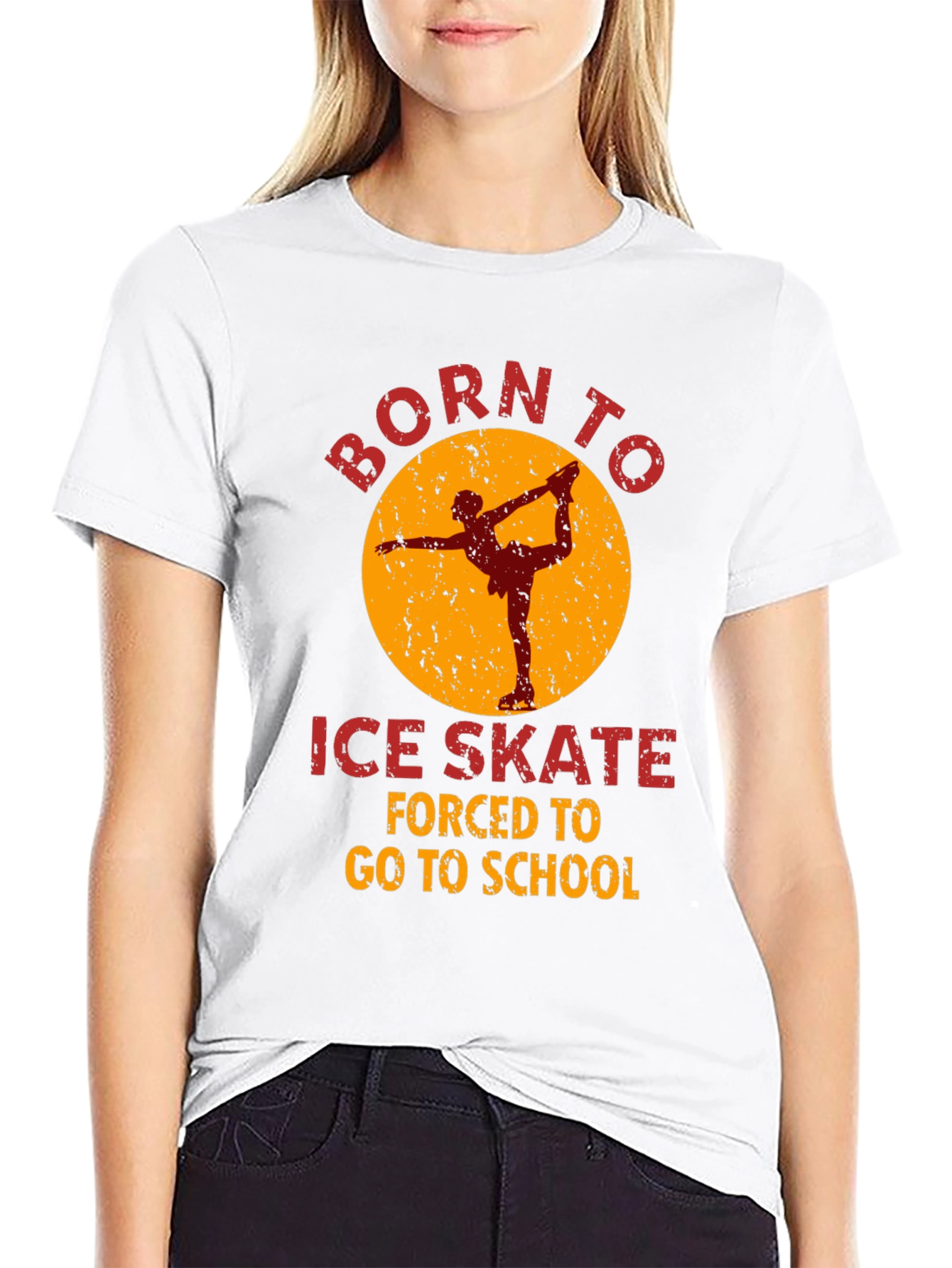 Born To Ice Skate Graphic T-Shirt