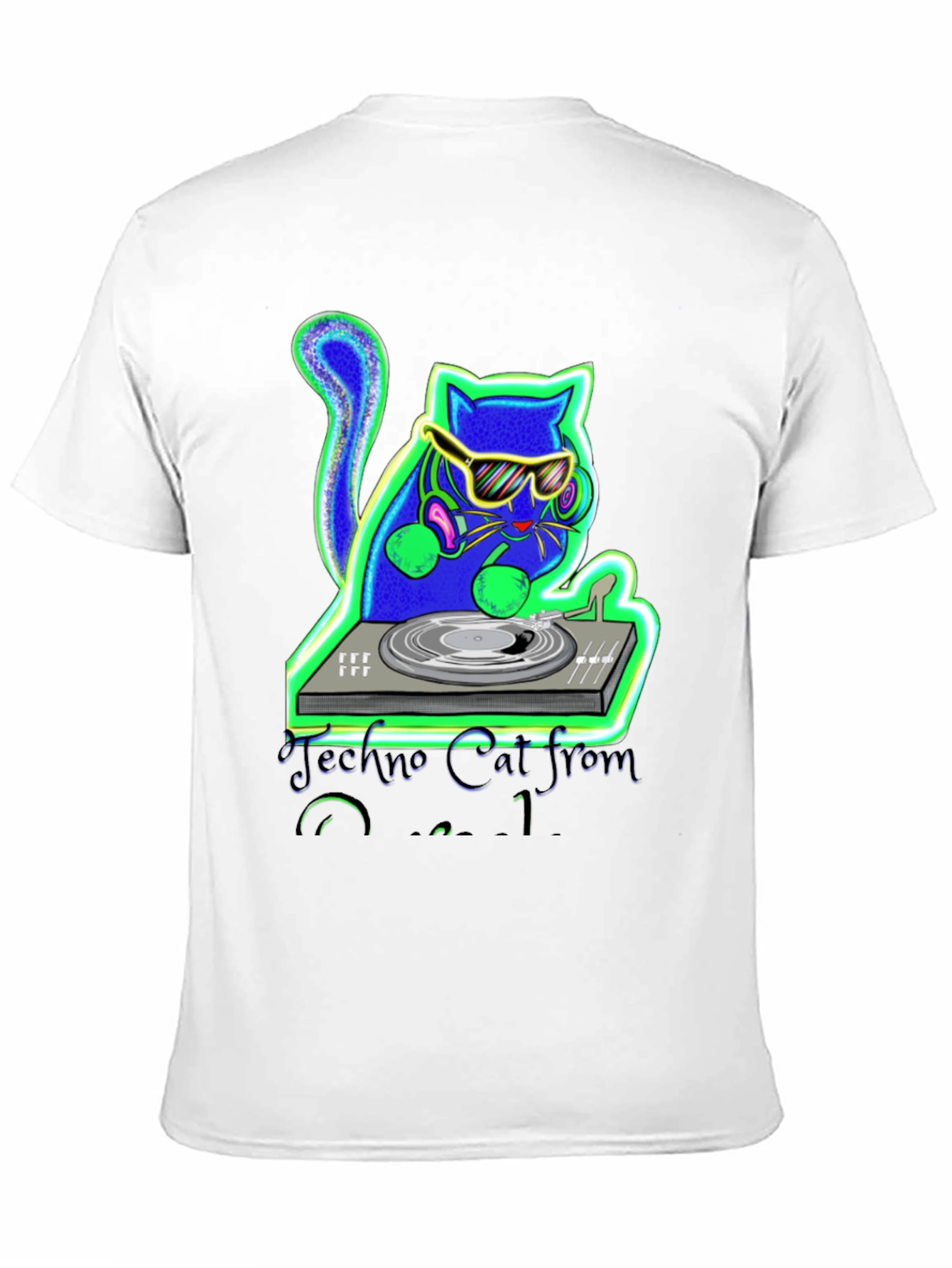 Techno Cat DJ Graphic Tee