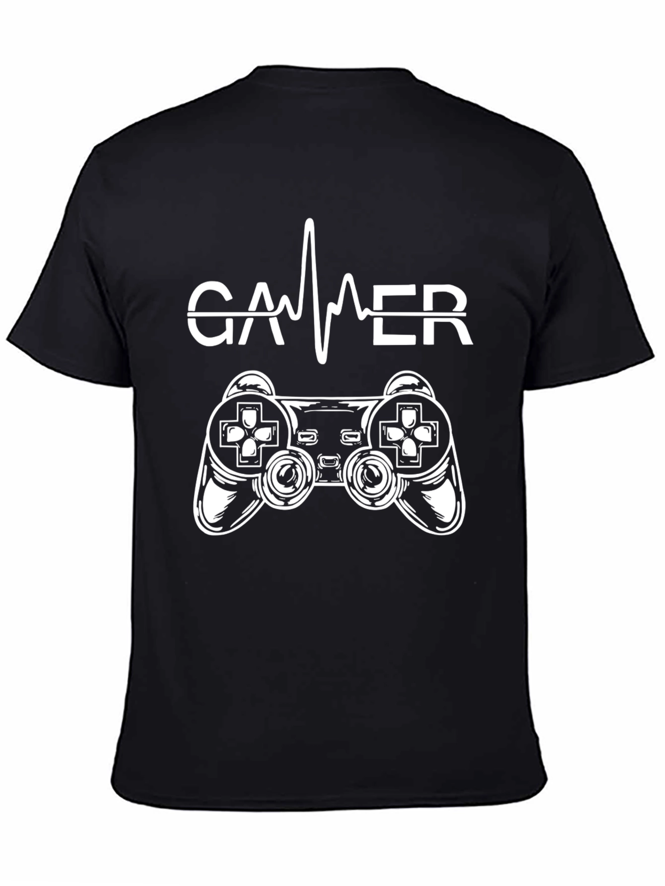 Gamer Heartbeat Controller T-Shirt - Black