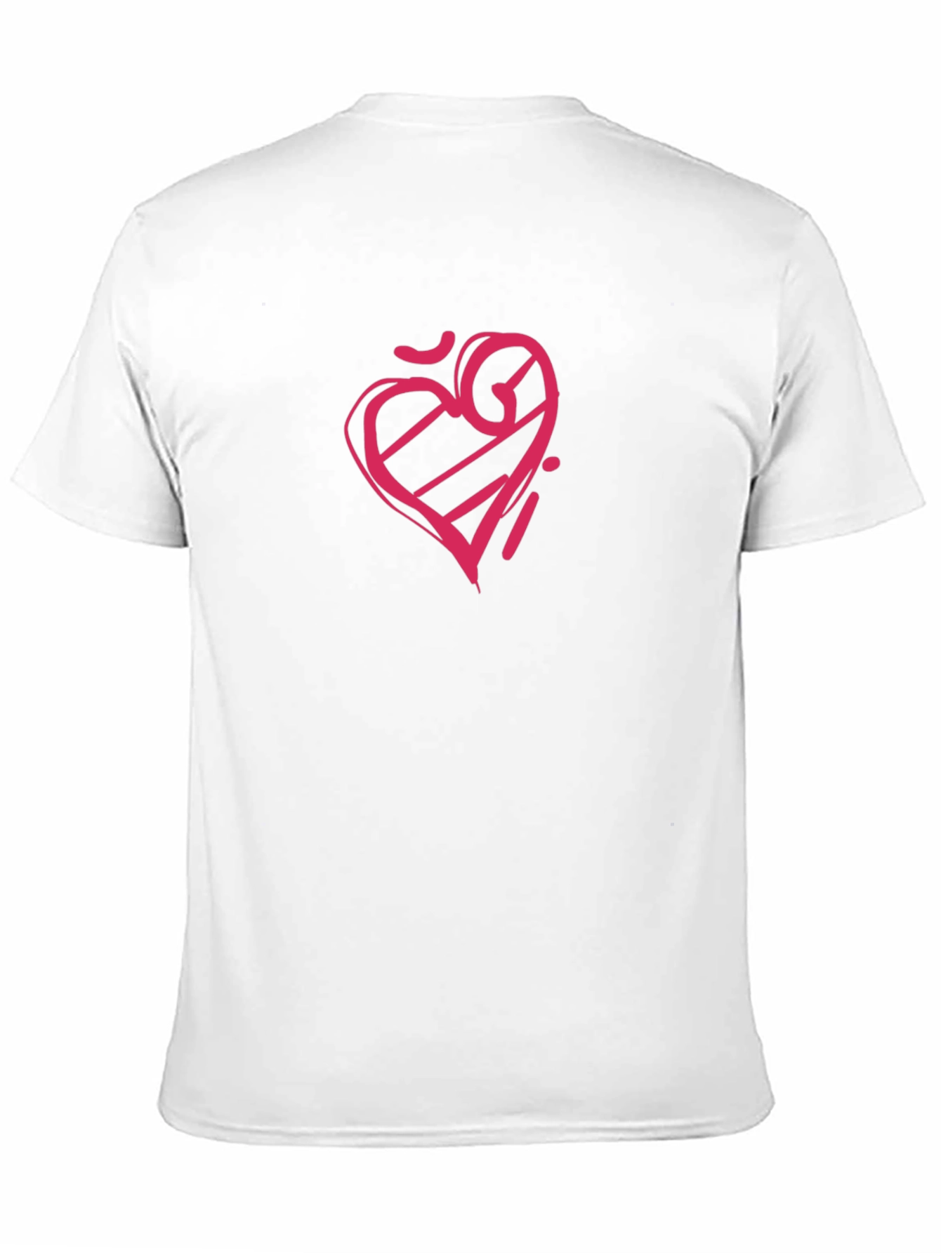 Mens Black Tee with Graphic Heart Design