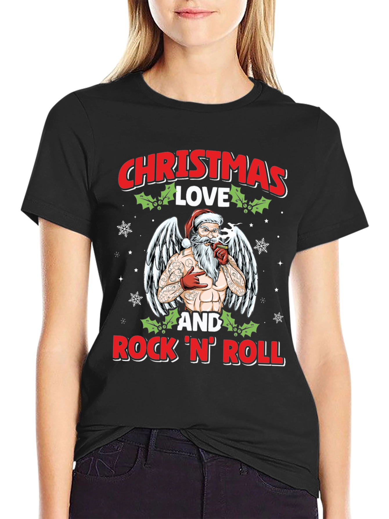 Christmas Love and RocknRoll T-Shirt