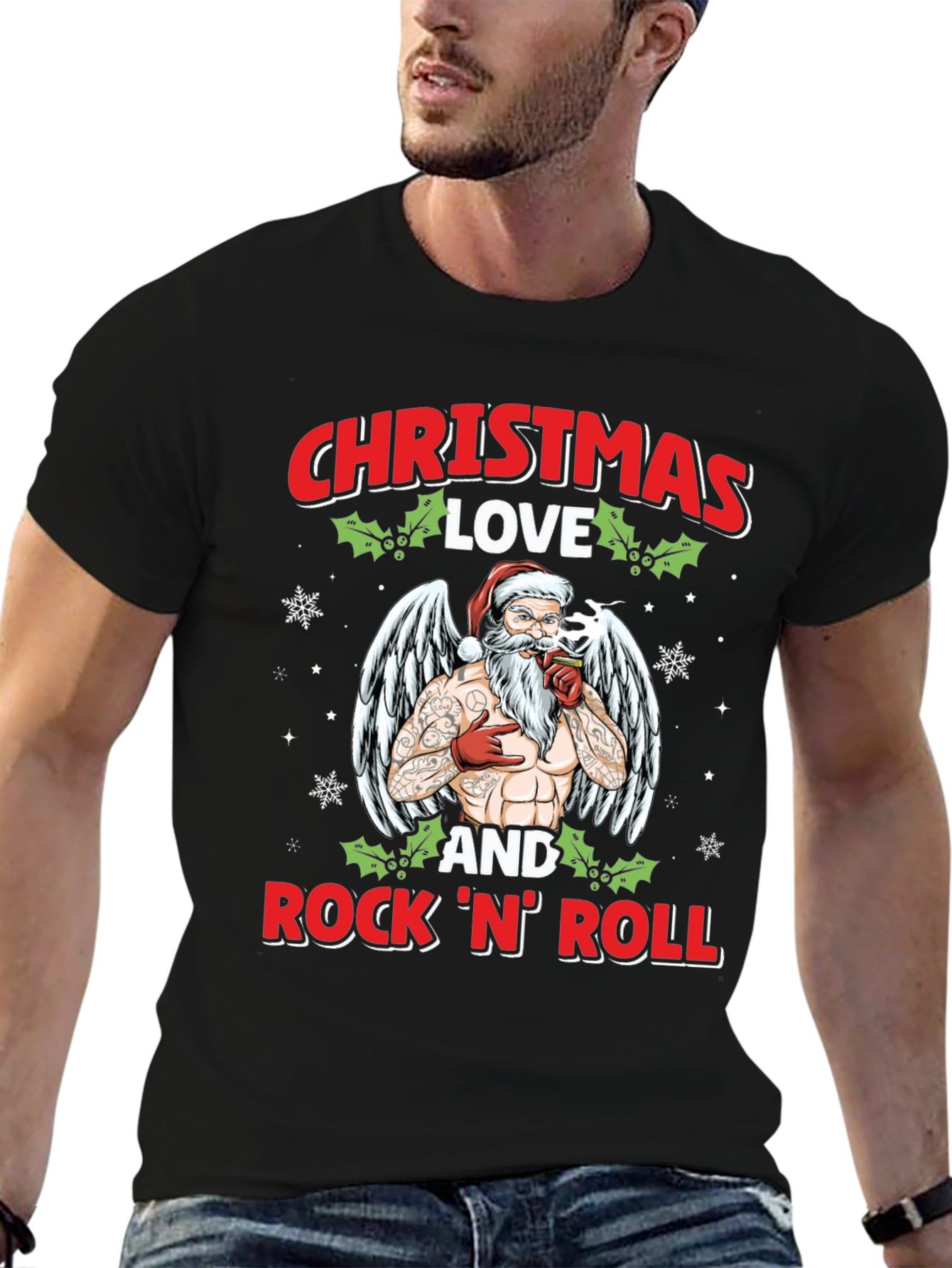 Christmas Love and RocknRoll T-Shirt