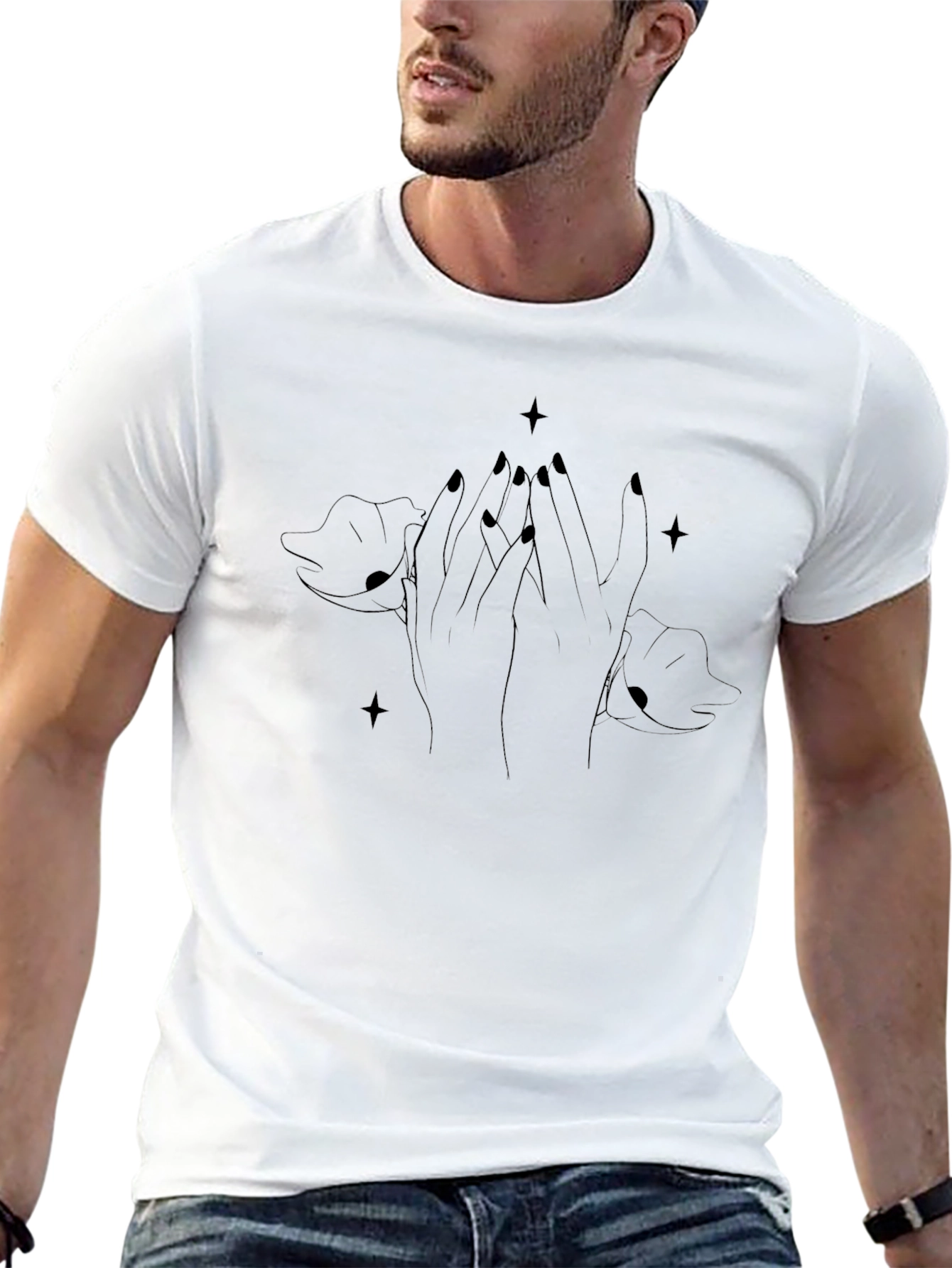 Mystic Hands Graphic Tee - Unisex Black Shirt