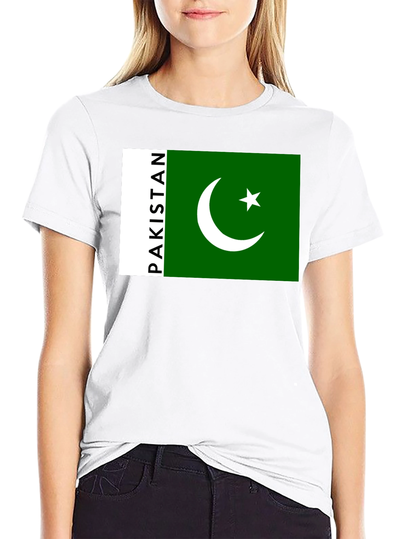 Pakistan Flag Graphic Black T-Shirt