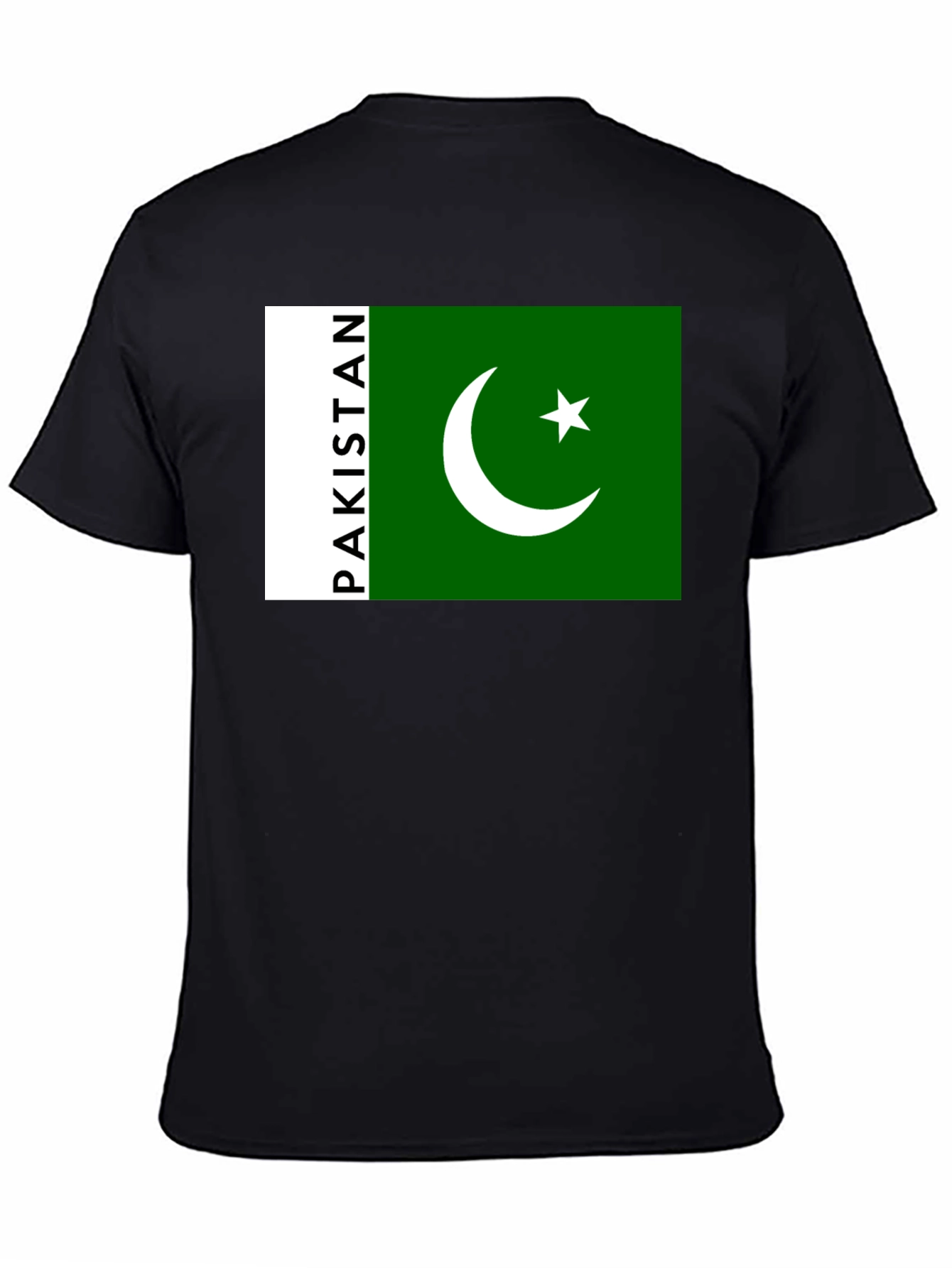 Pakistan Flag Graphic Black T-Shirt