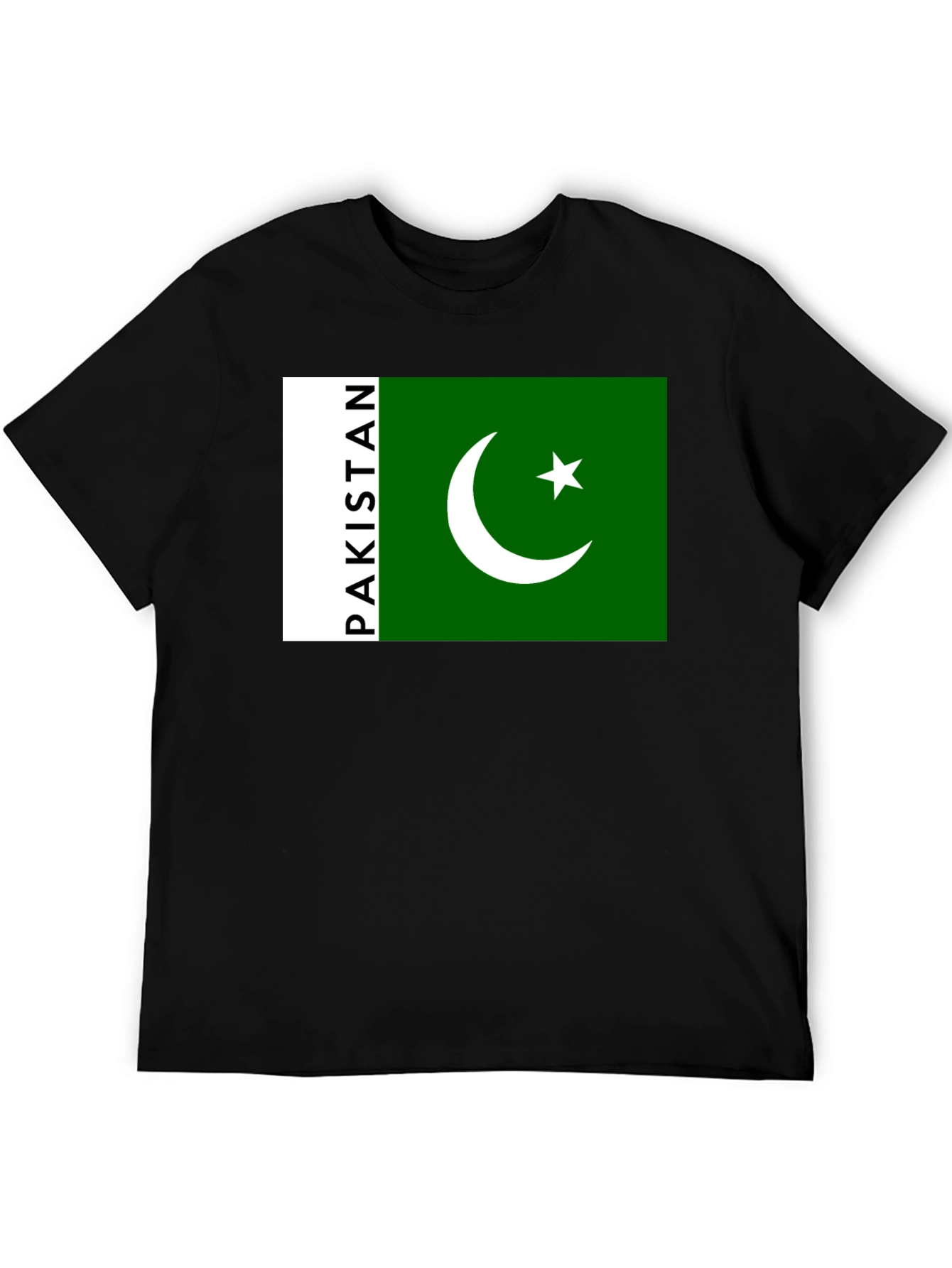 Pakistan Flag Graphic Black T-Shirt
