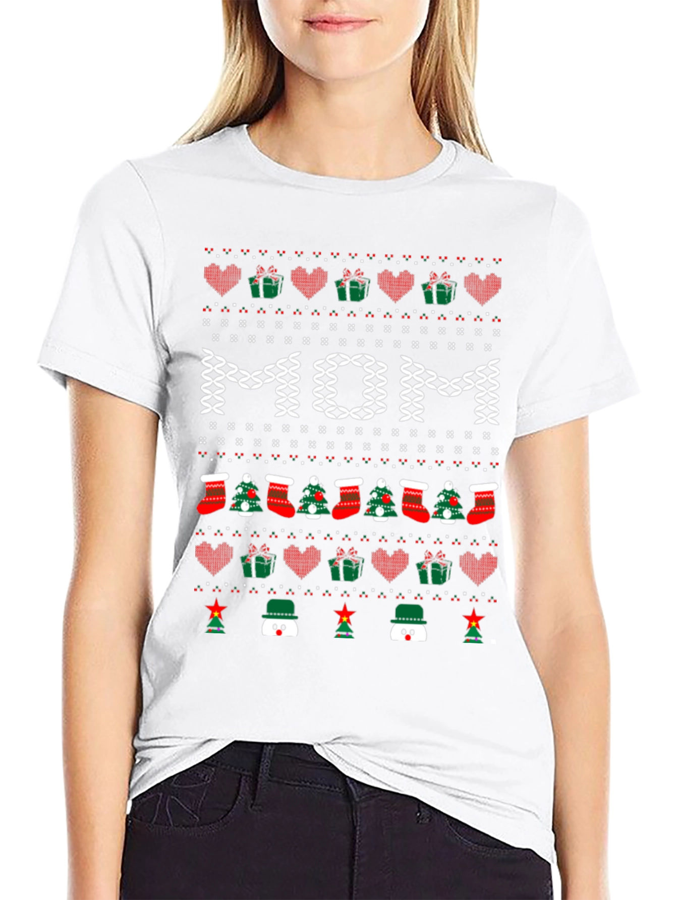 Festive Mom Christmas T-Shirt - Holiday Season Apparel