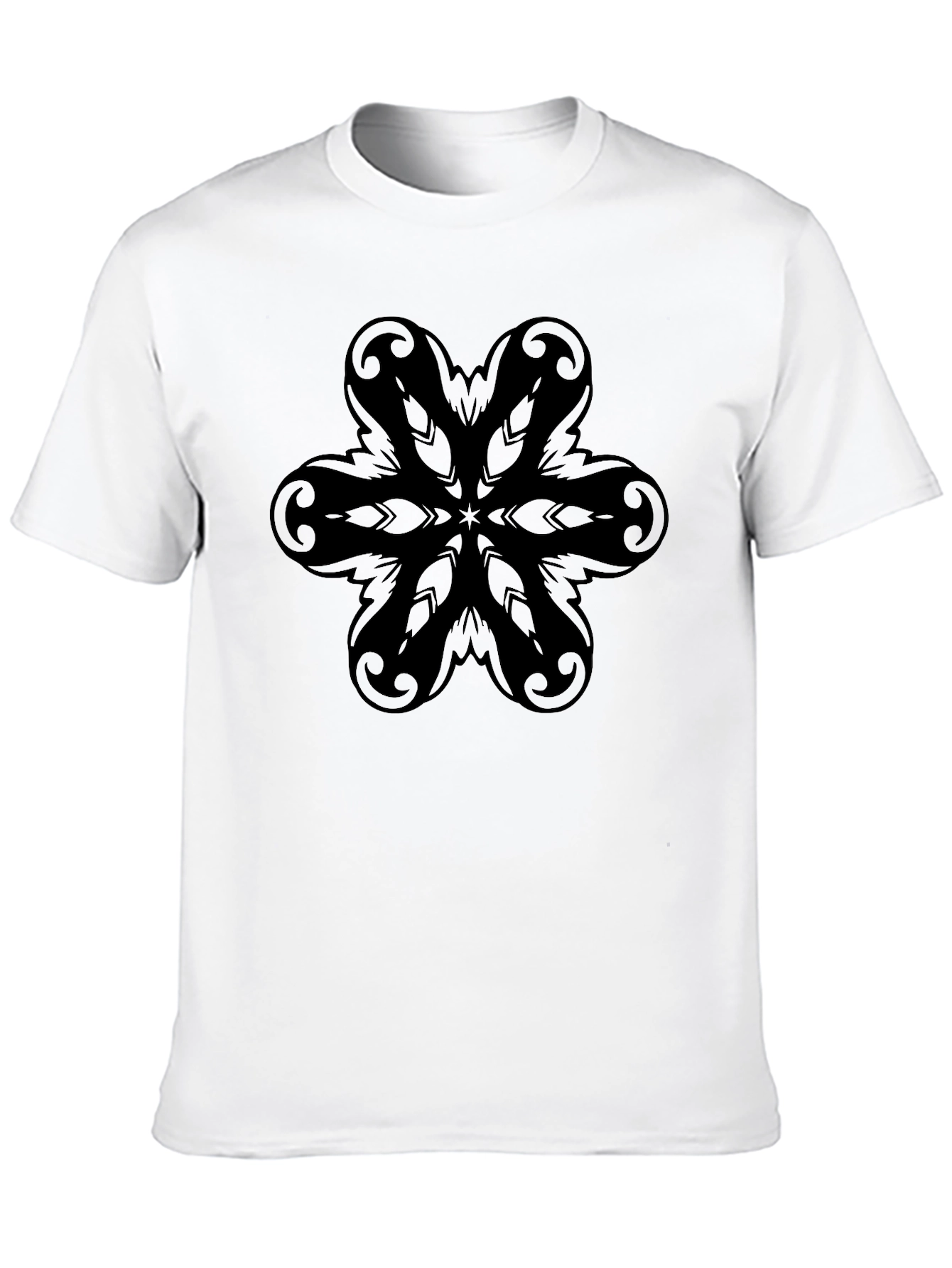 Black Floral Graphic Tee - Mens Casual Style