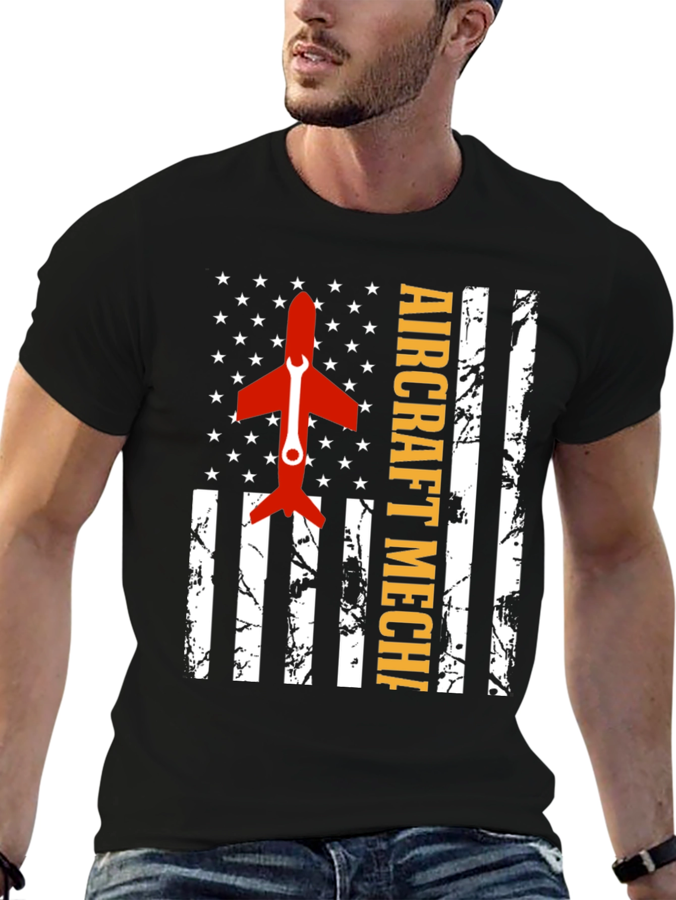 Aircraft Mechanic Flag T-Shirt