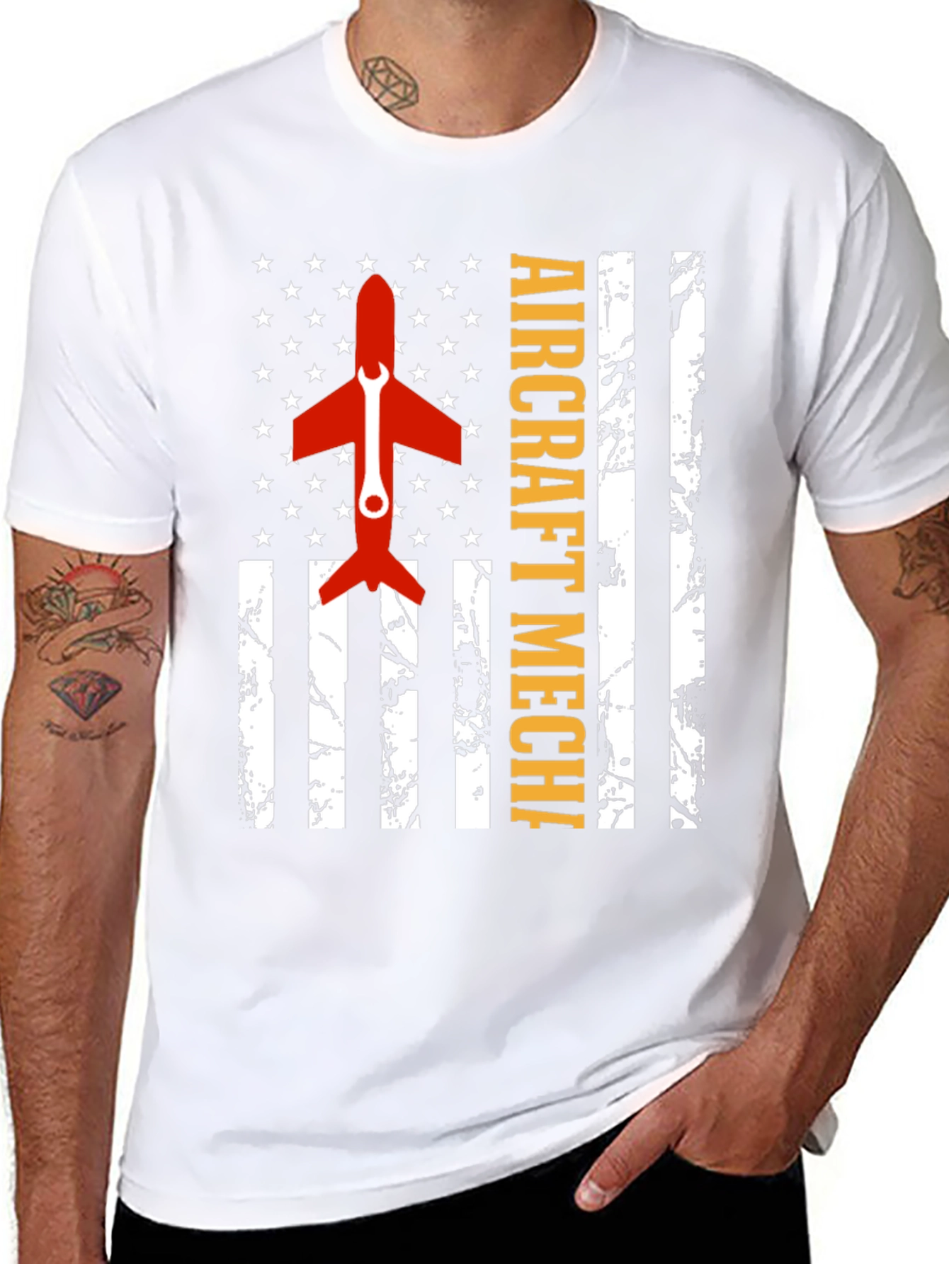 Aircraft Mechanic Flag T-Shirt