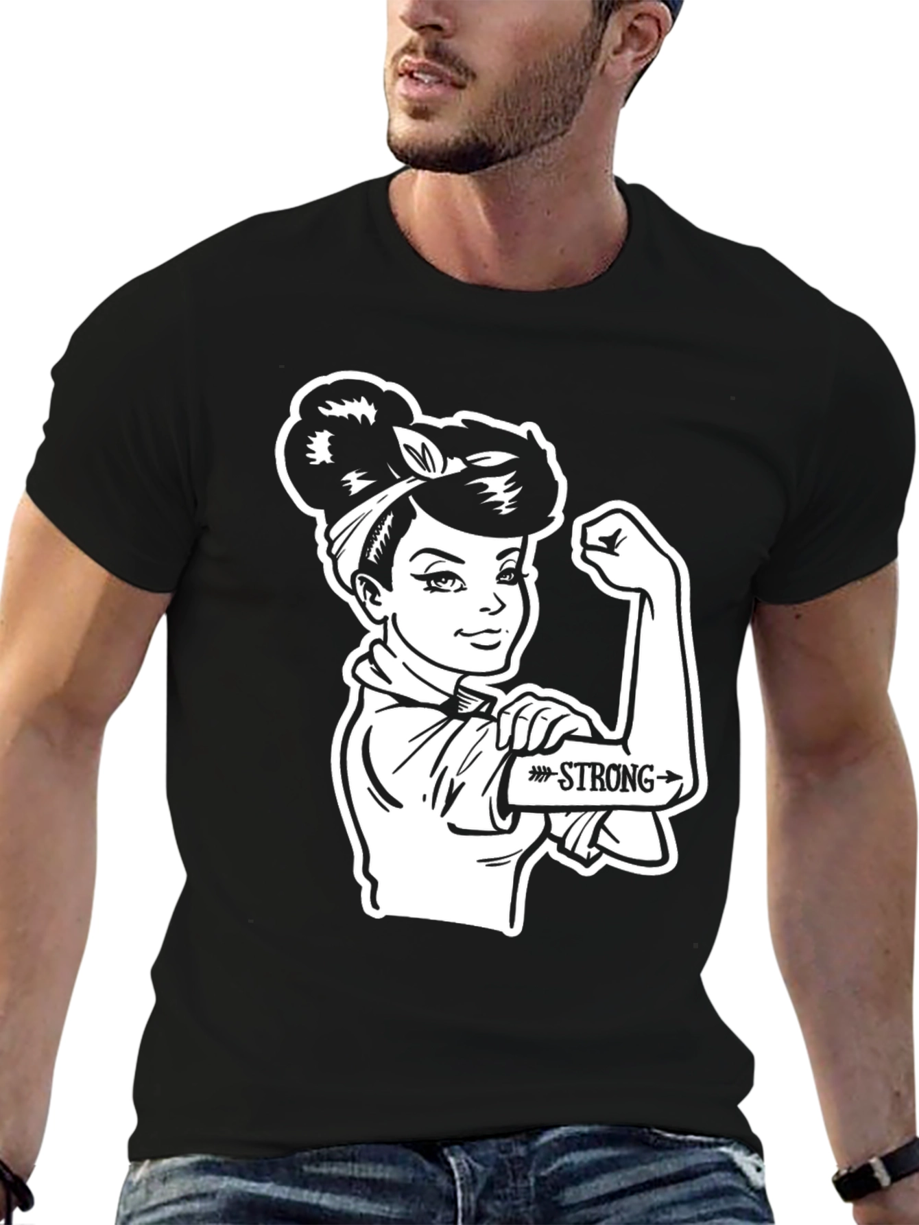 Rosie the Riveter Strong Womens T-Shirt