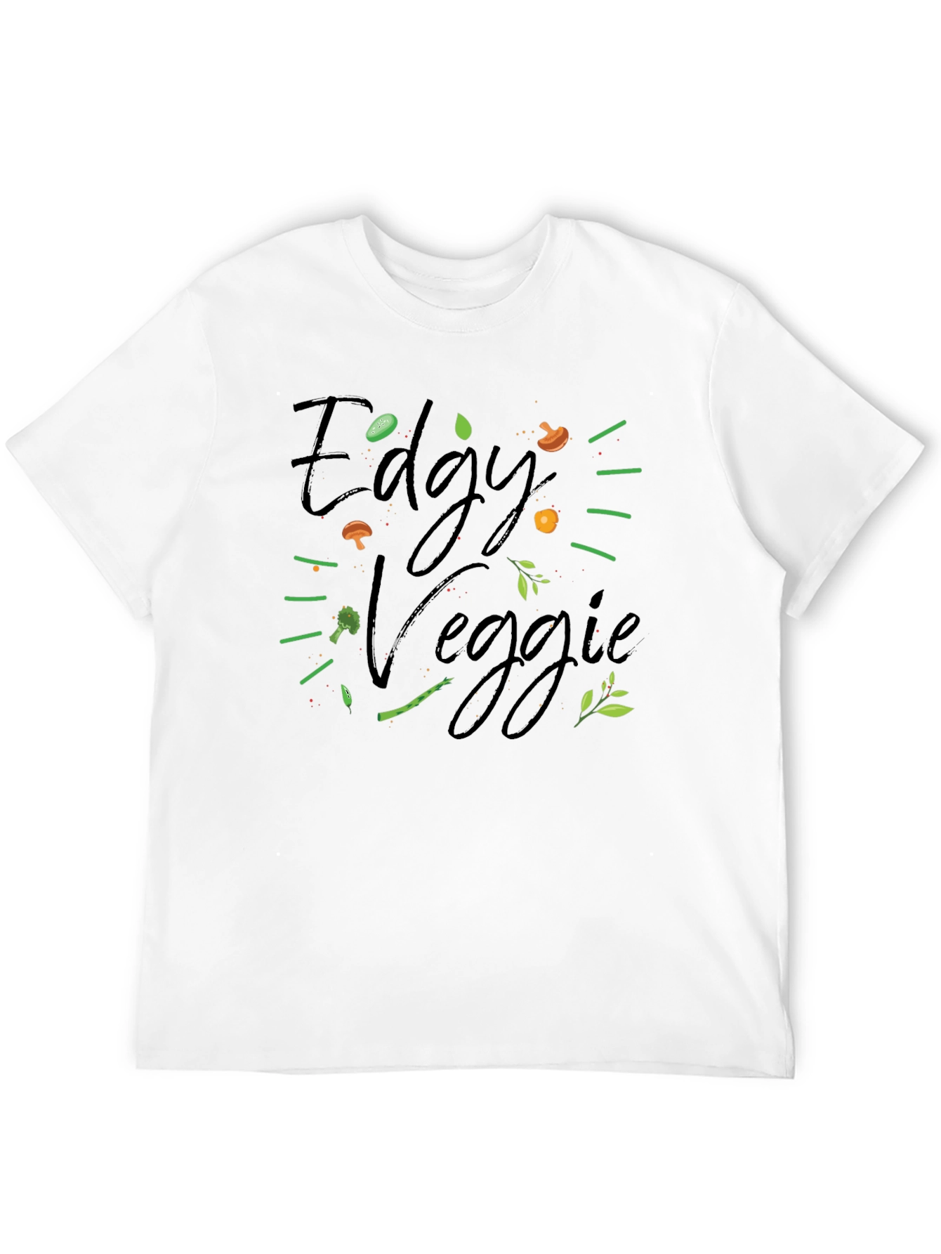 Edgy Veggie Graphic T-Shirt - Vegan Style