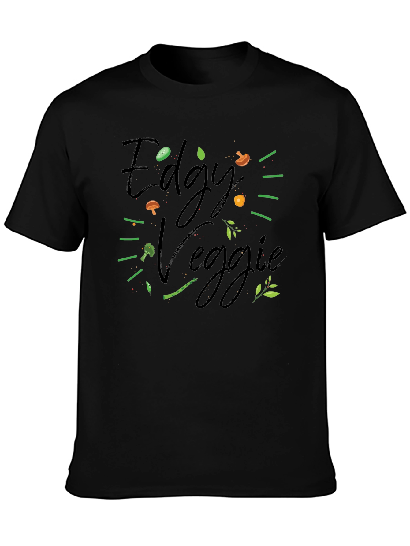 Edgy Veggie Graphic T-Shirt - Vegan Style