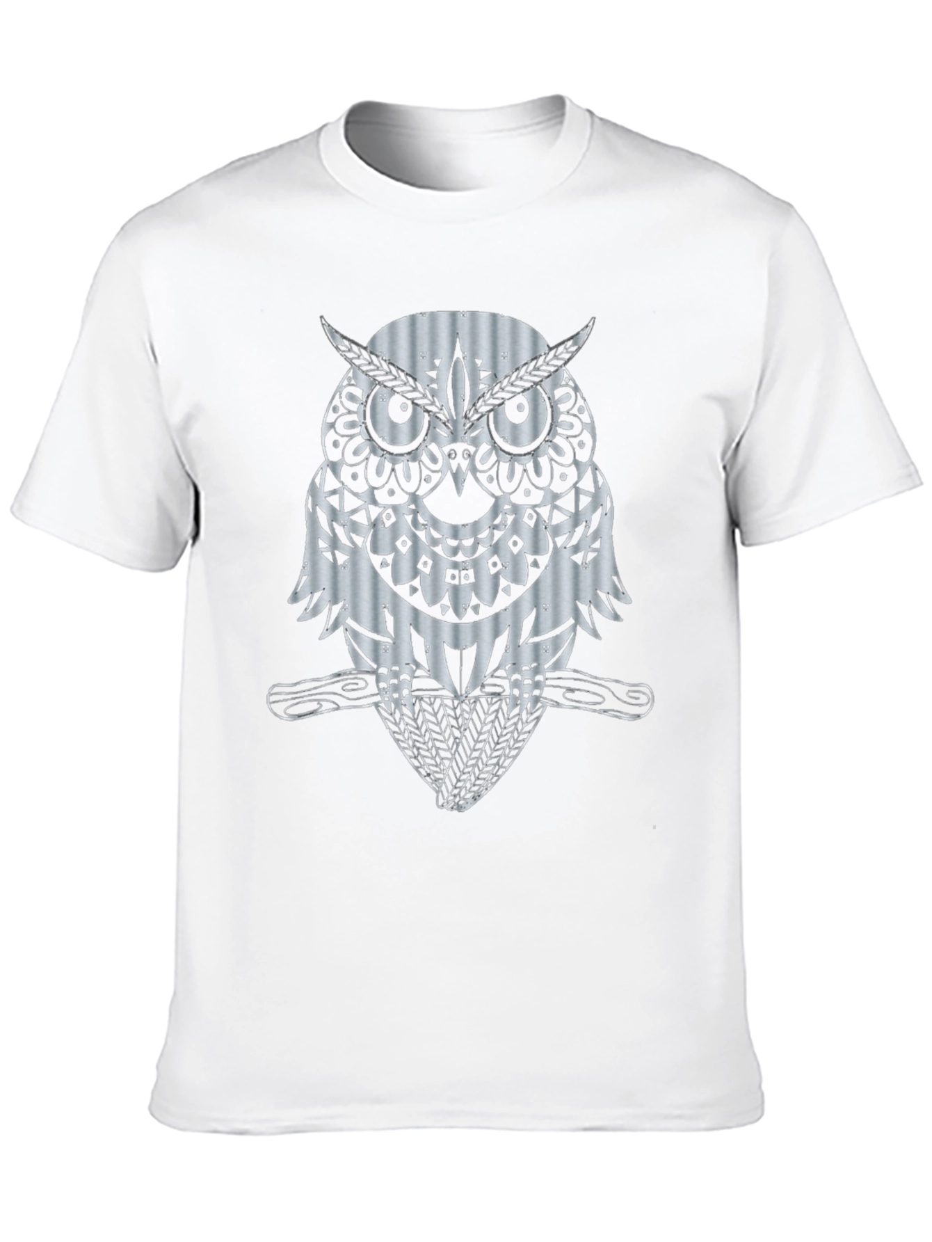 Owl Graphic Print Black T-Shirt