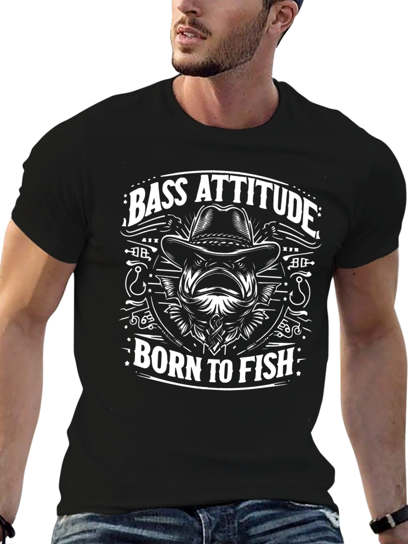 Bass Attitude Born To Fish T-Shirt