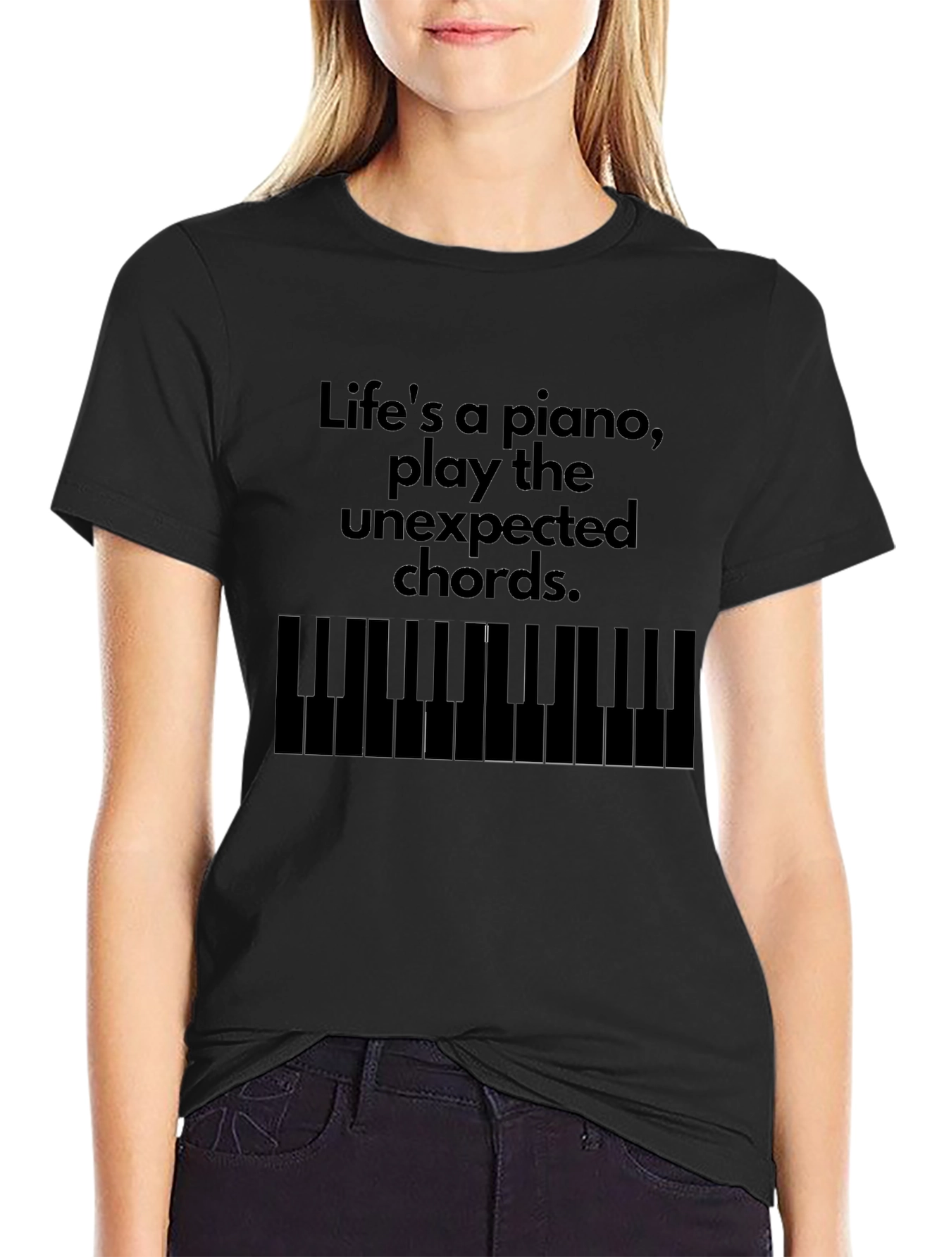 Piano Keys Graphic T-Shirt: Lifes a Piano